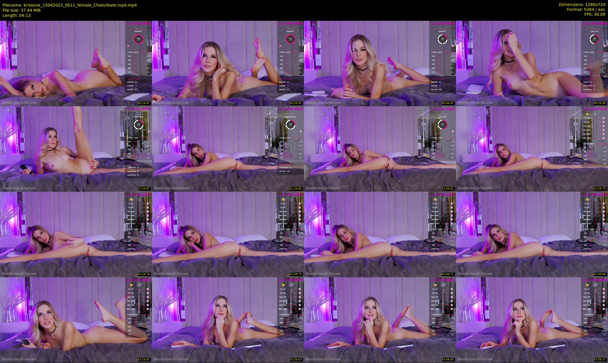 krissone — 5 minute Chaturbate female cam show recording, 720p, Apr 15, 2022