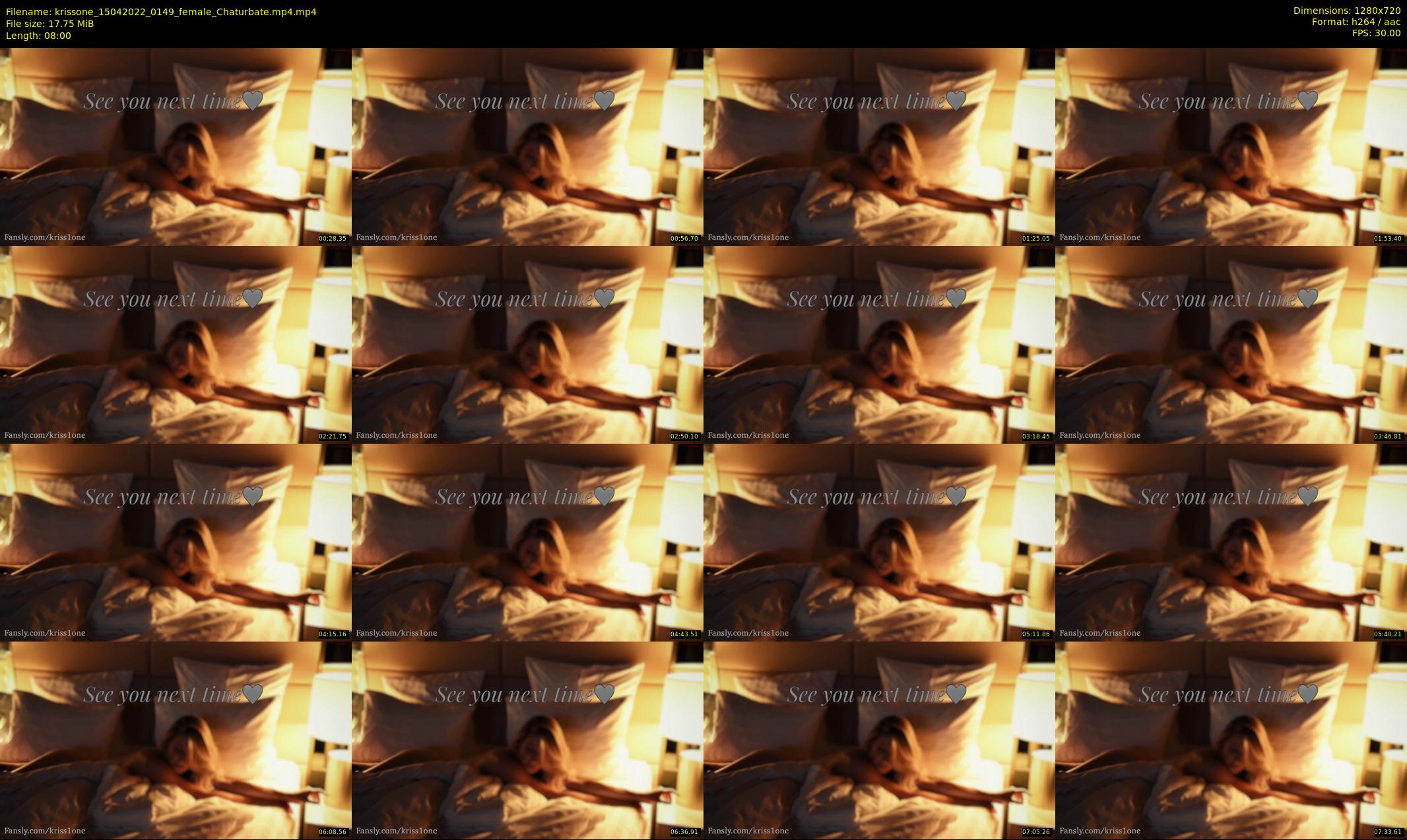 krissone — 8 minute Chaturbate female cam show recording, 720p, Apr 15, 2022