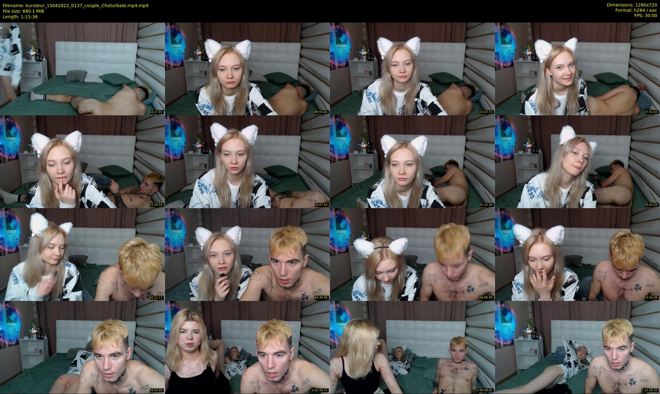 kuroteur — 76 minute Chaturbate couple cam show recording, 720p, Apr 15, 2022