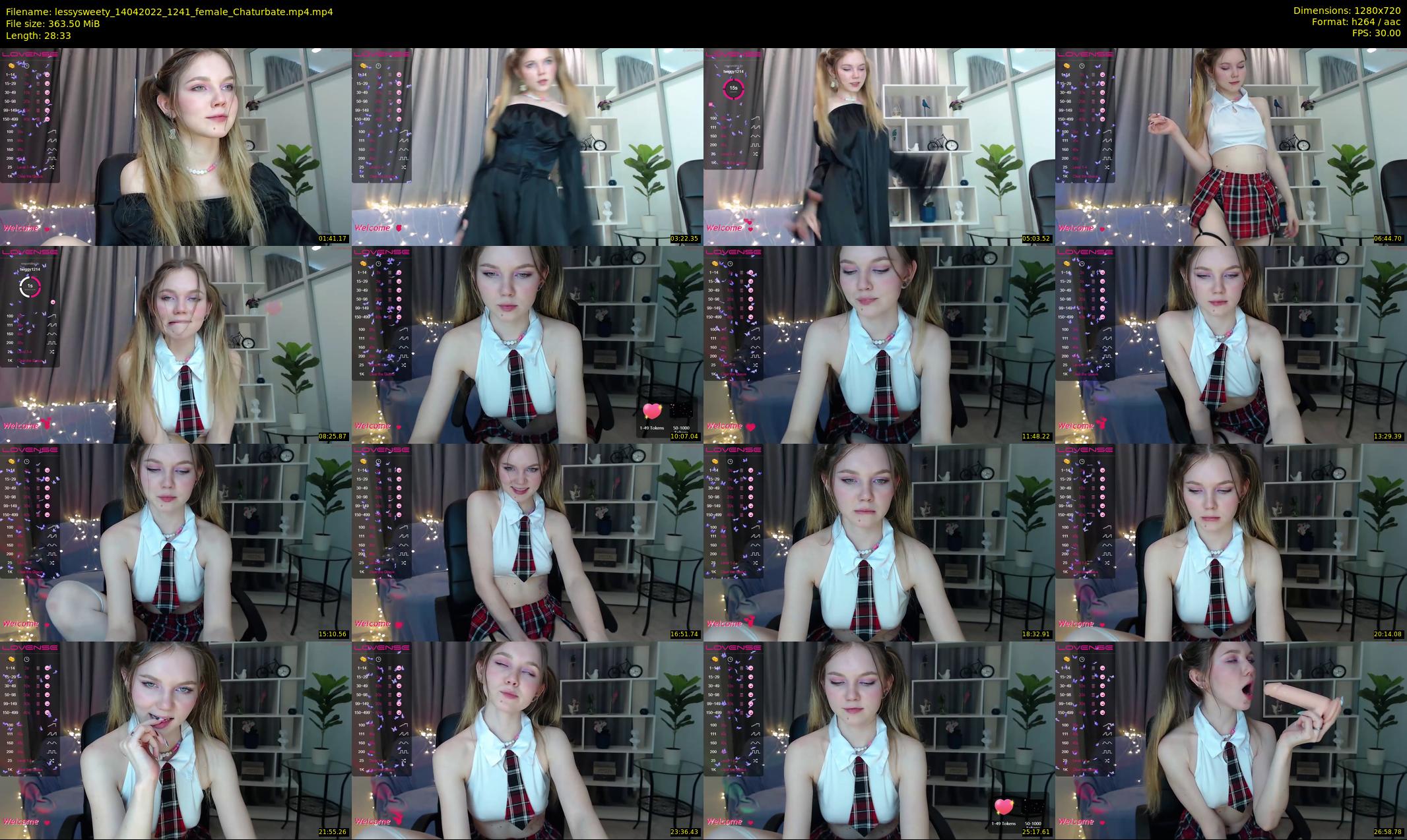 lessysweety — 29 minute Chaturbate female cam show recording, 720p, Apr 14, 2022