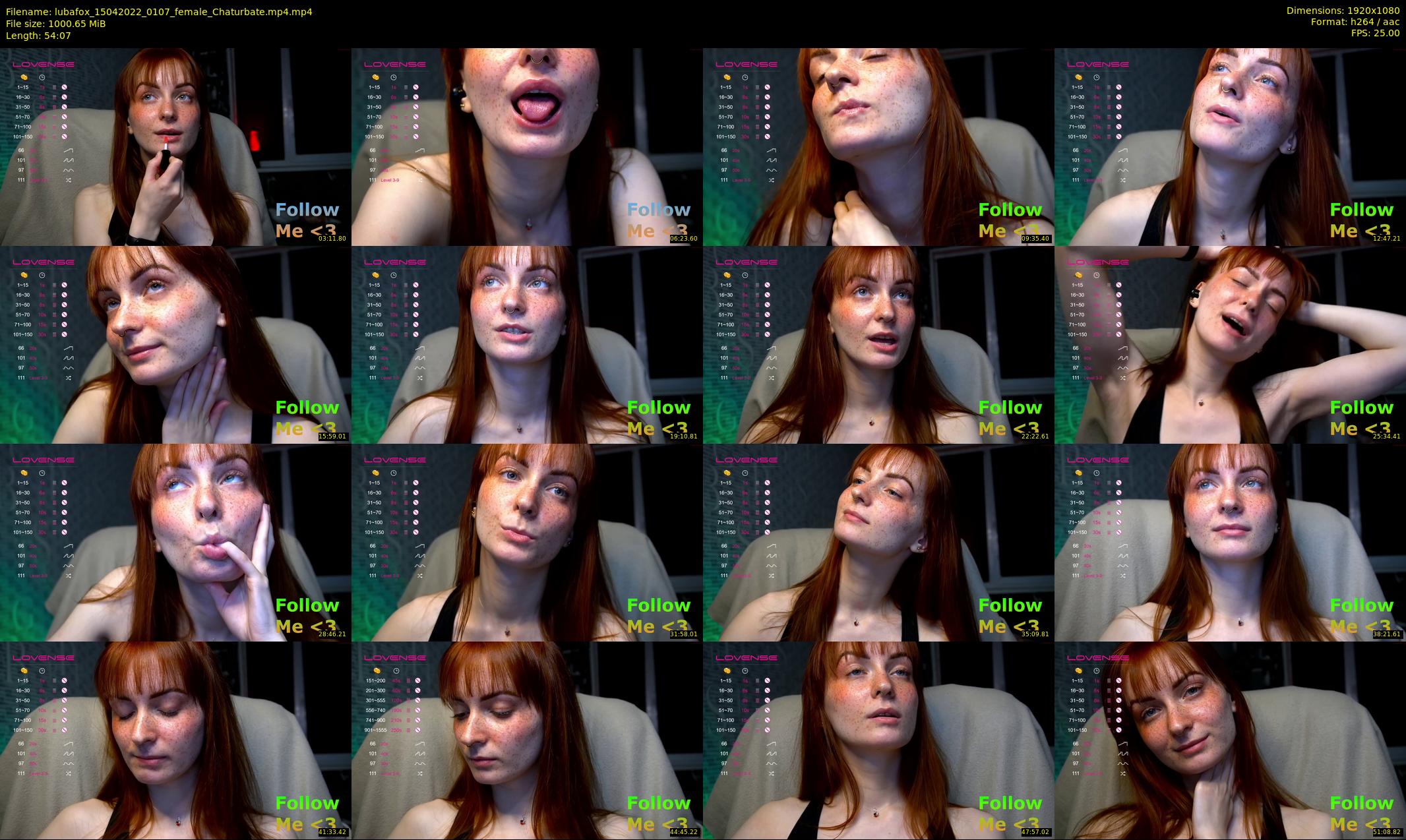 lubafox — 55 minute Chaturbate female cam show recording, 1080p, Apr 15, 2022