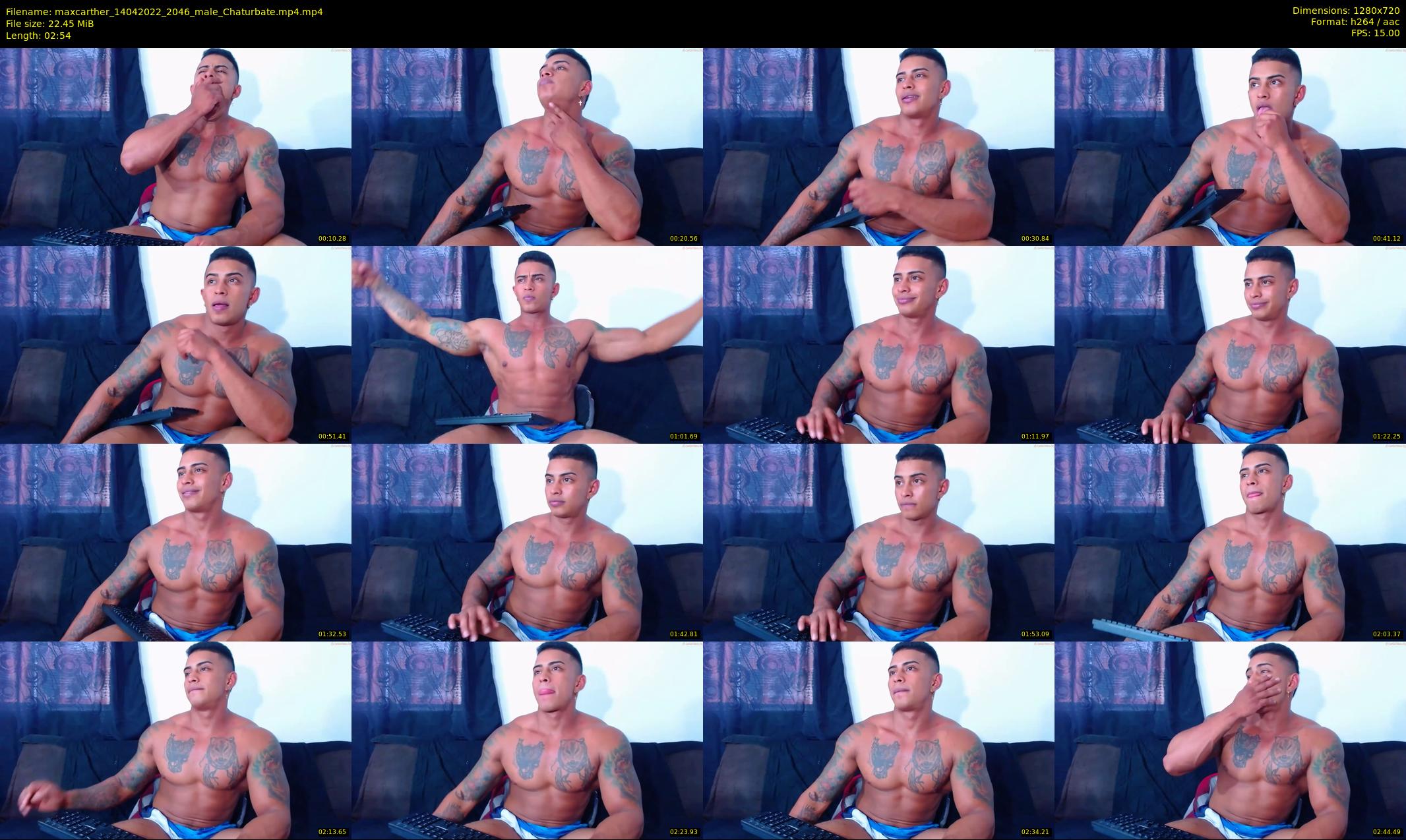 maxcarther — 3 minute Chaturbate male cam show recording, 720p, Apr 14, 2022