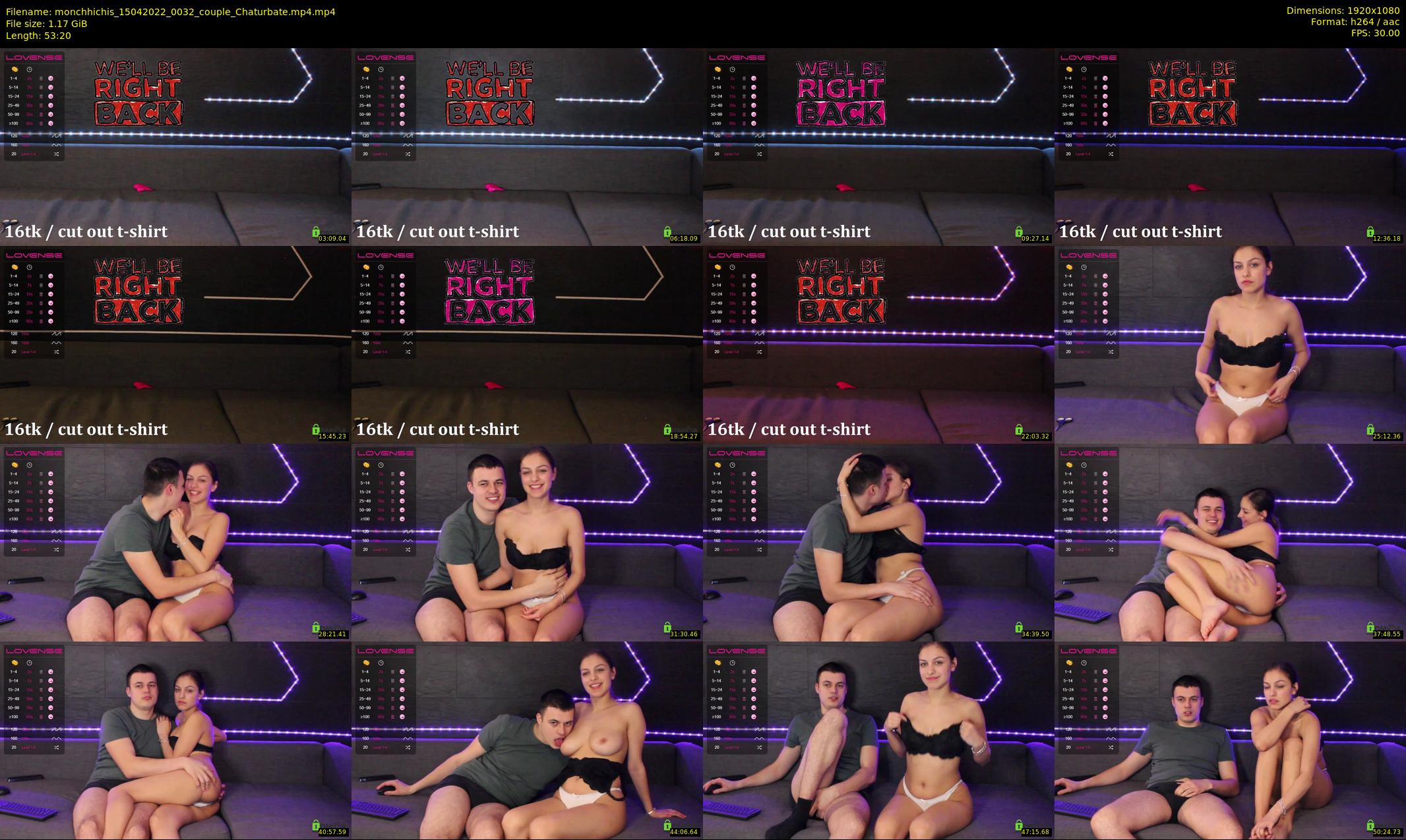 monchhichis — 54 minute Chaturbate couple cam show recording, 1080p, Apr 15, 2022