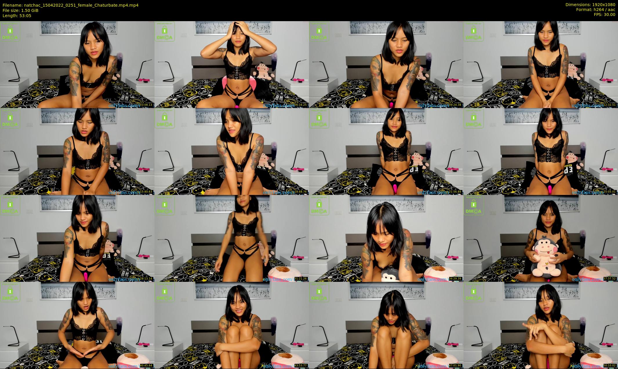 natchac — 54 minute Chaturbate female cam show recording, 1080p, Apr 15, 2022