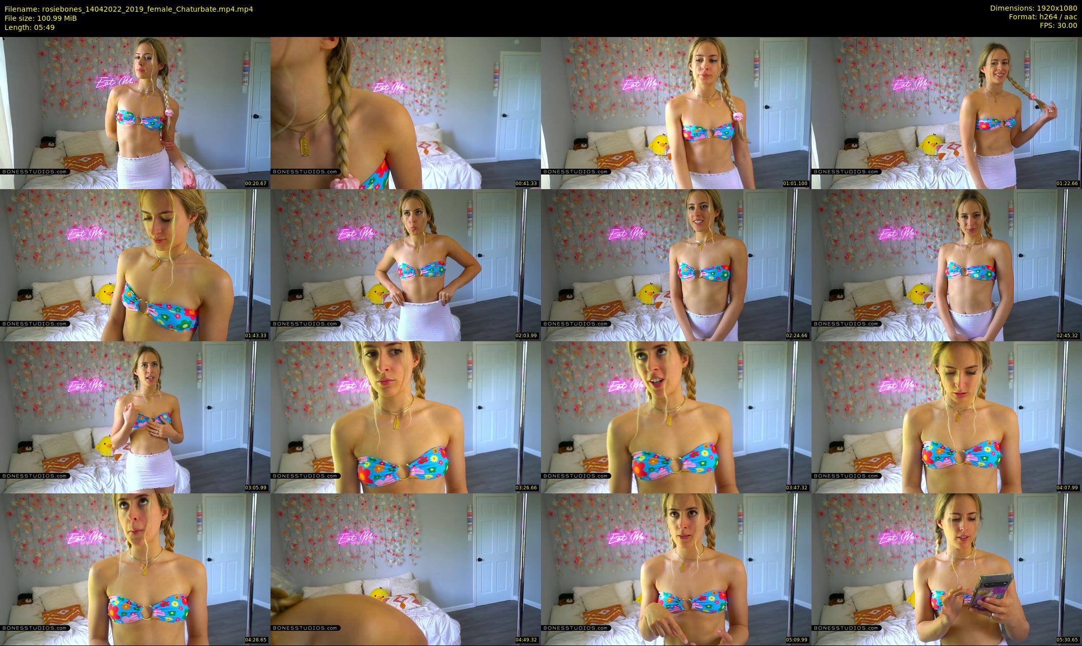rosiebones — 6 minute Chaturbate female cam show recording, 1080p, Apr 14, 2022