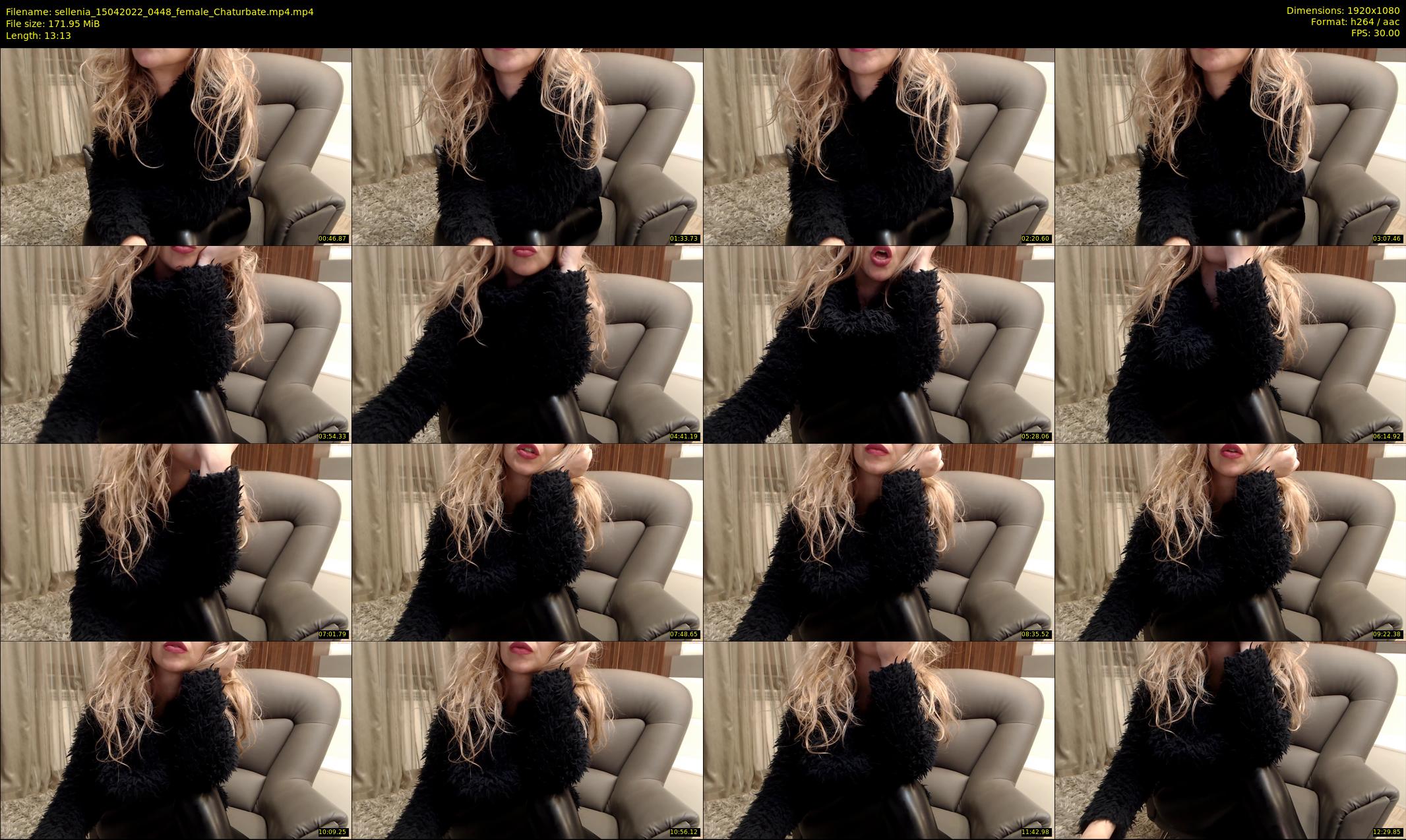 sellenia — 14 minute Chaturbate female cam show recording, 1080p, Apr 15, 2022