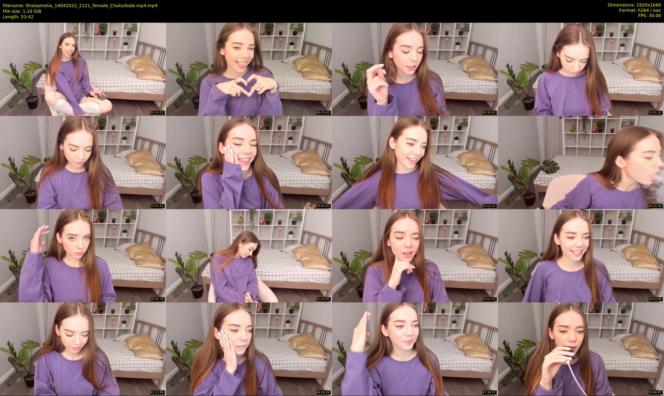 thisisamelia — 54 minute Chaturbate female cam show recording, 1080p, Apr 14, 2022