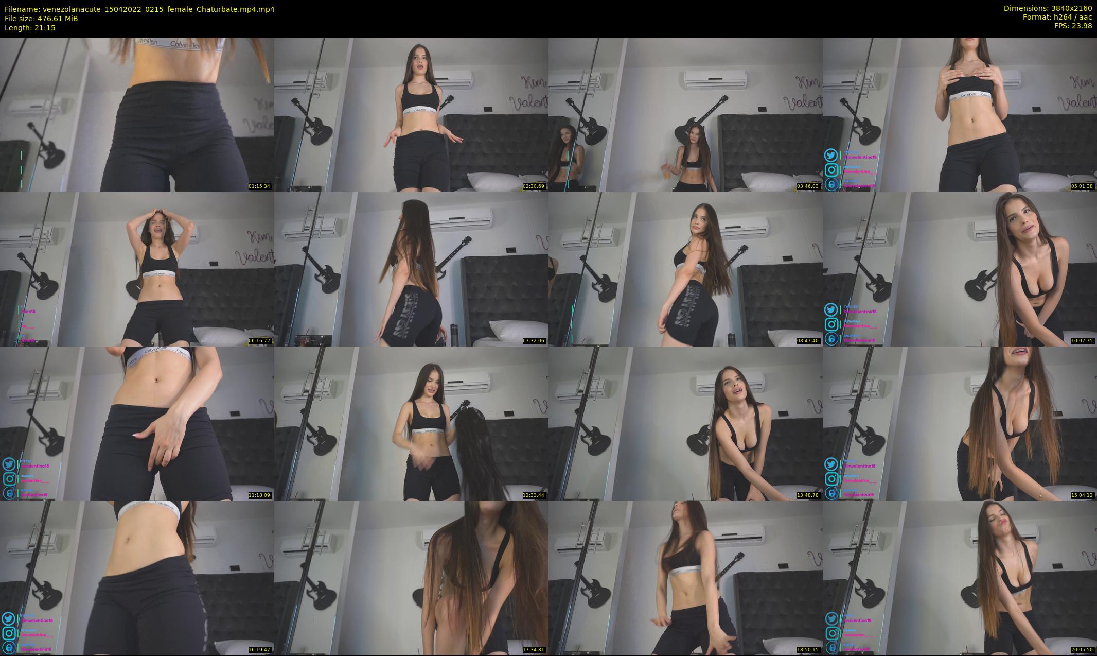 venezolanacute — 22 minute Chaturbate female cam show recording, 4K, Apr 15, 2022