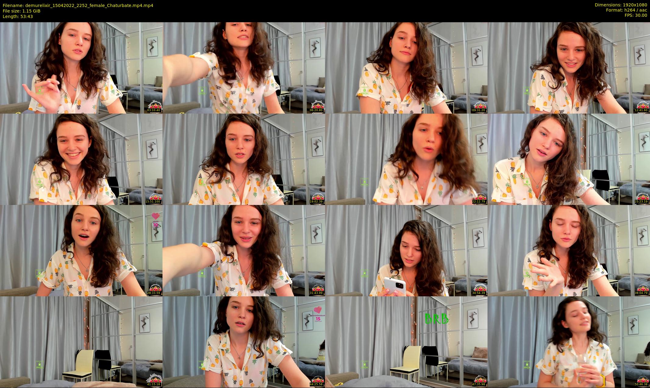 demurelixir — 54 minute Chaturbate female cam show recording, 1080p, Apr 15, 2022