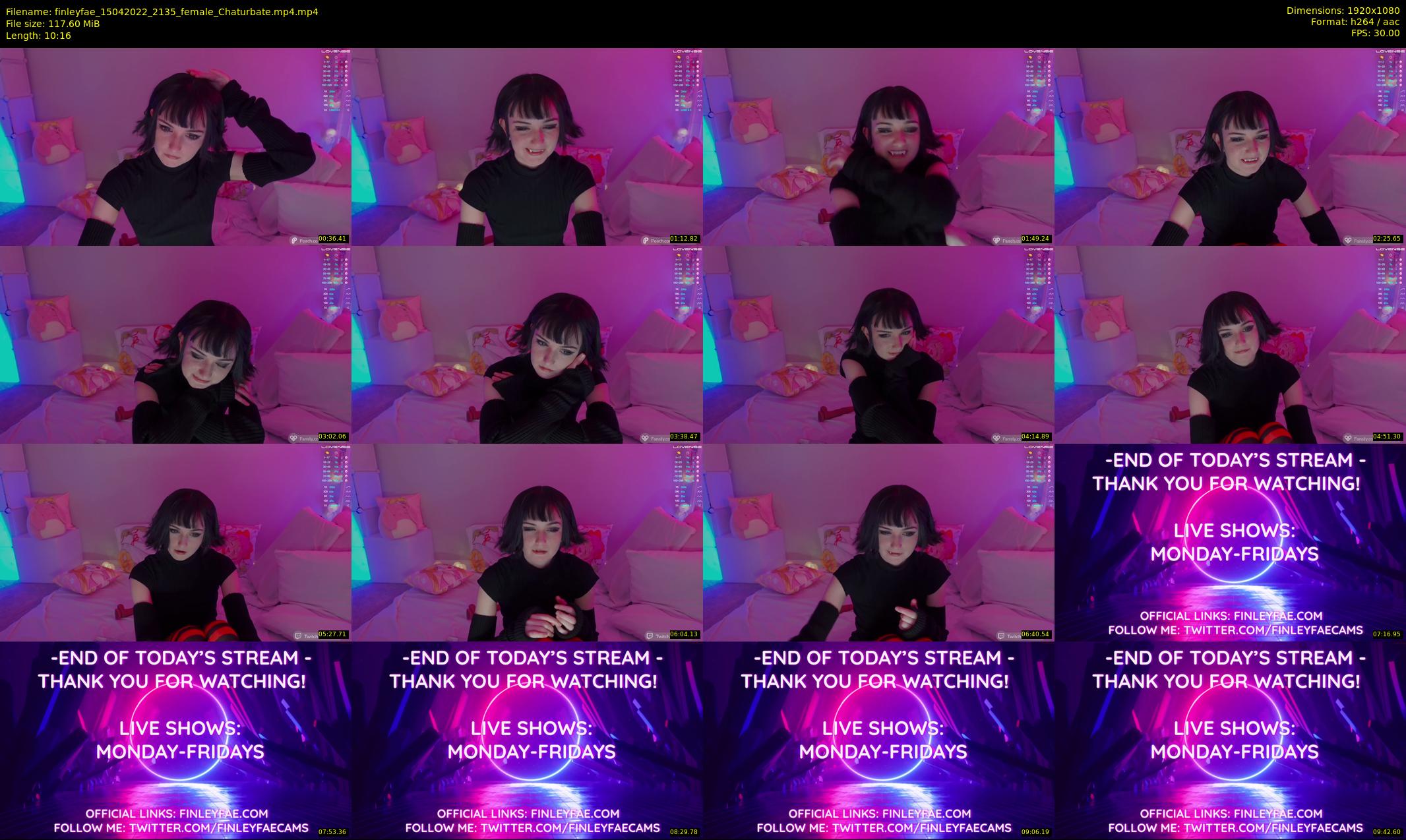 finleyfae — 11 minute Chaturbate female cam show recording, 1080p, Apr 15, 2022