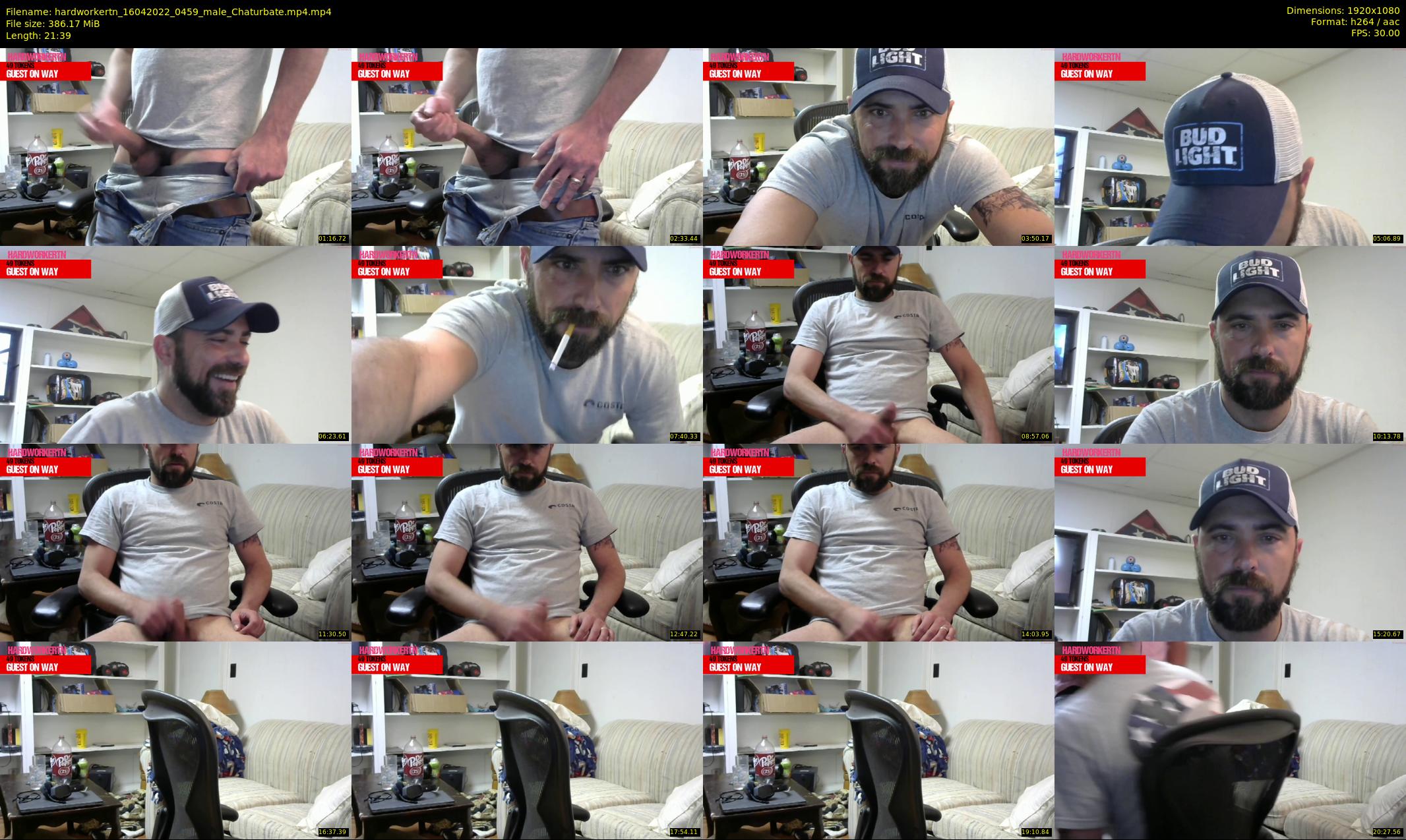 hardworkertn — 22 minute Chaturbate male cam show recording, 1080p, Apr 16, 2022