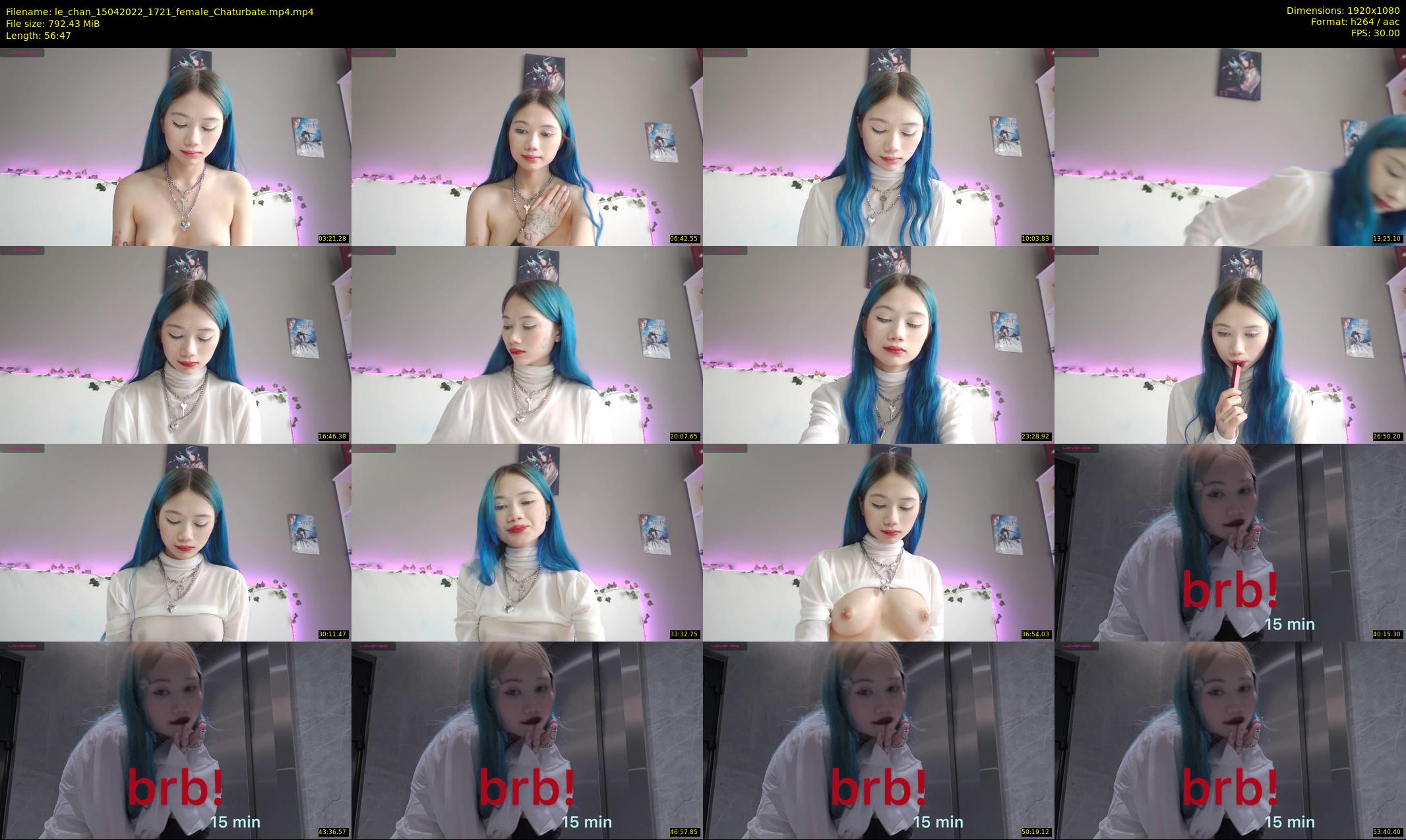 le_chan — 57 minute Chaturbate female cam show recording, 1080p, Apr 15, 2022