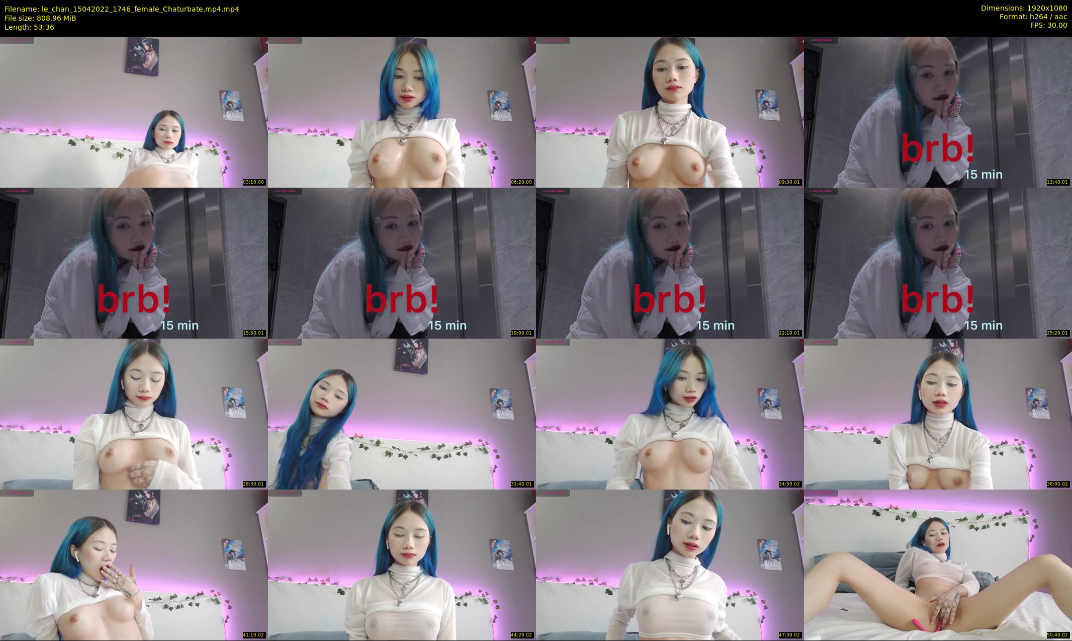 le_chan — 54 minute Chaturbate female cam show recording, 1080p, Apr 15, 2022