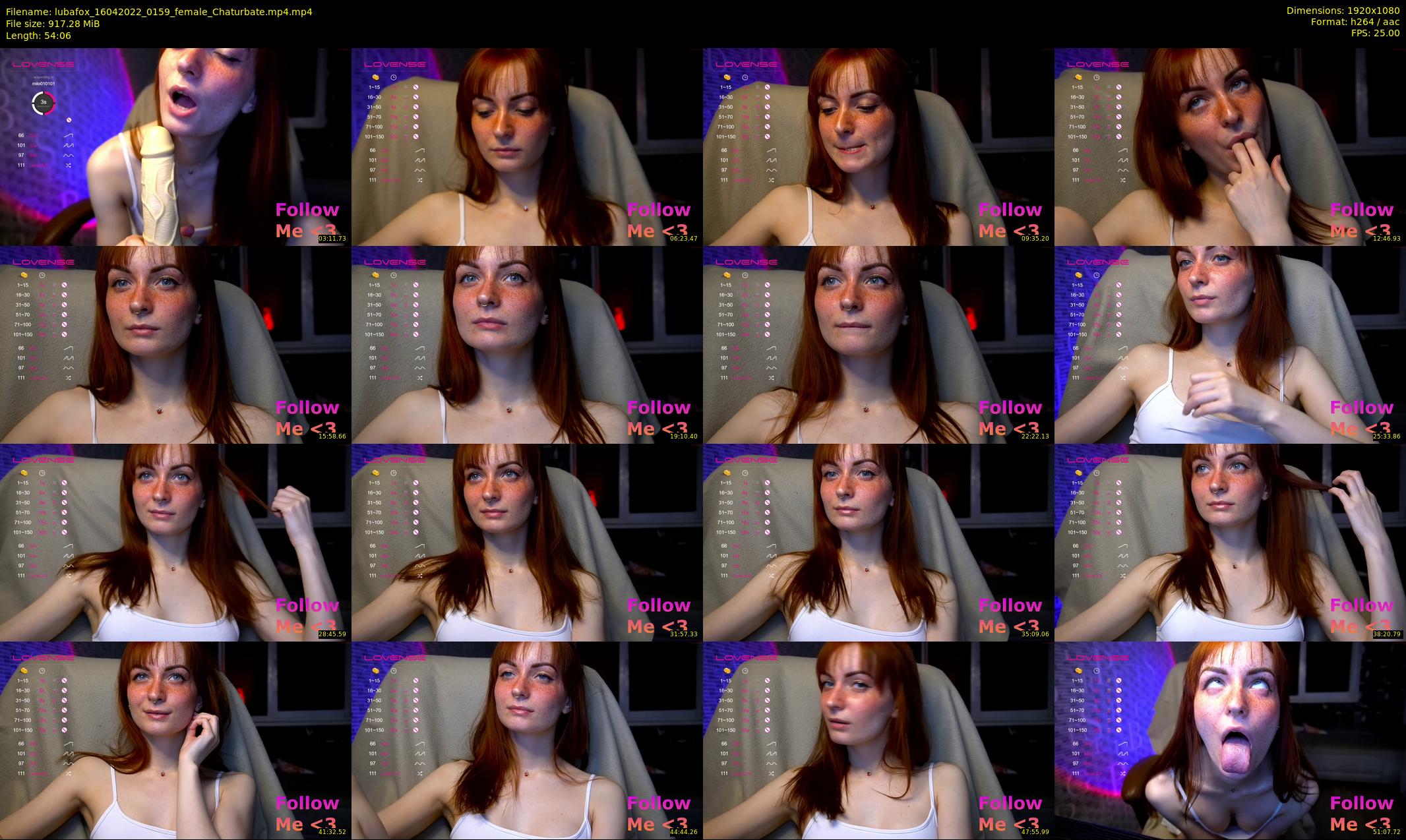 lubafox — 55 minute Chaturbate female cam show recording, 1080p, Apr 16, 2022