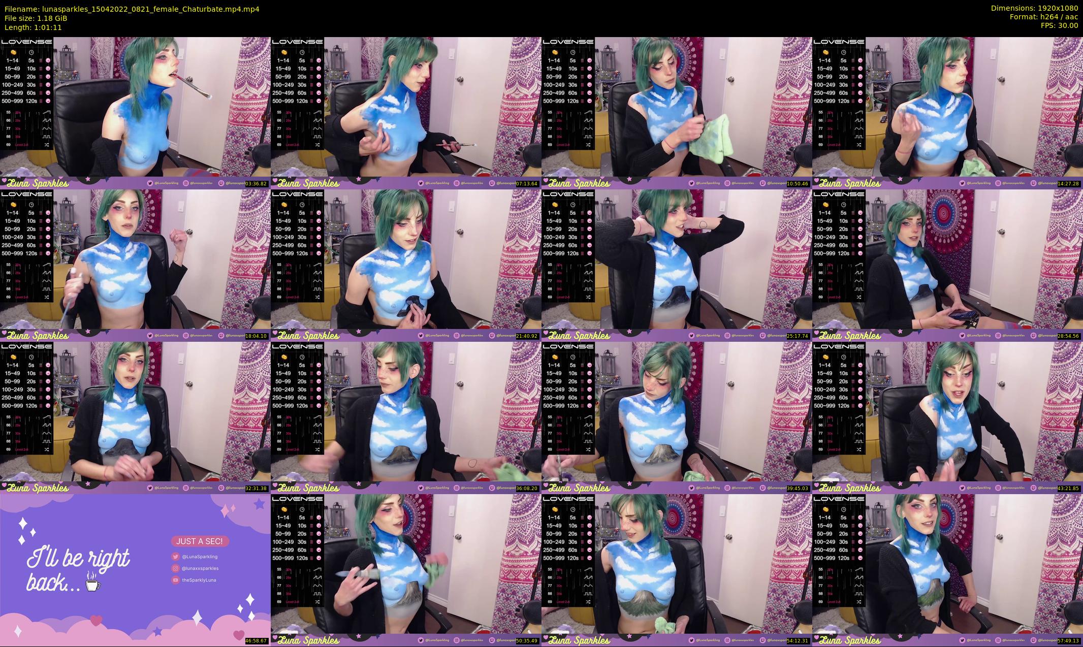 lunasparkles — 62 minute Chaturbate female cam show recording, 1080p, Apr 15, 2022