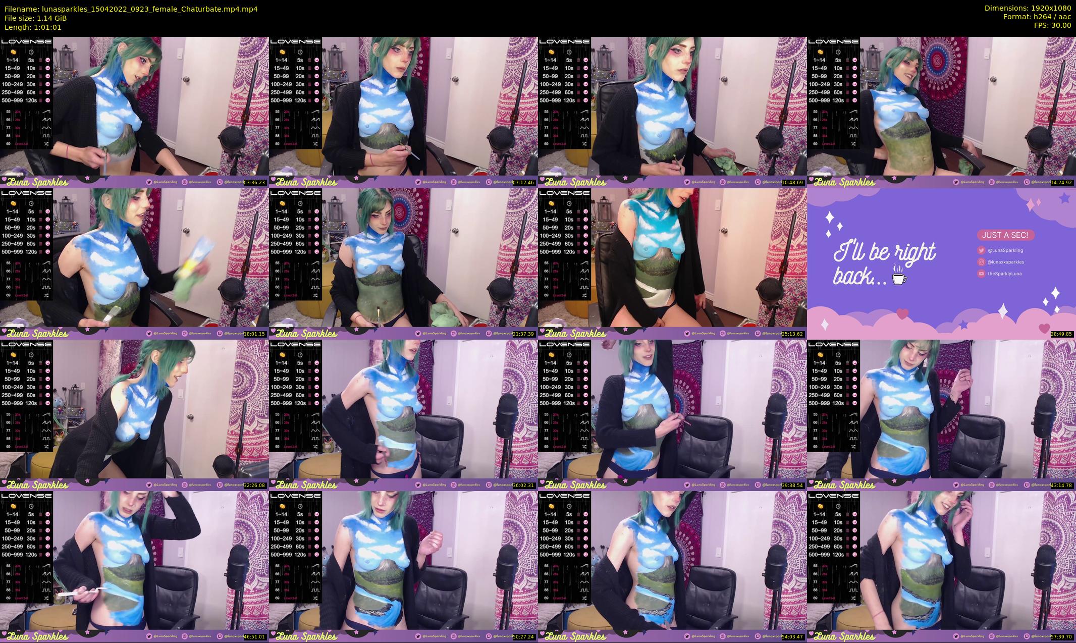 lunasparkles — 62 minute Chaturbate female cam show recording, 1080p, Apr 15, 2022