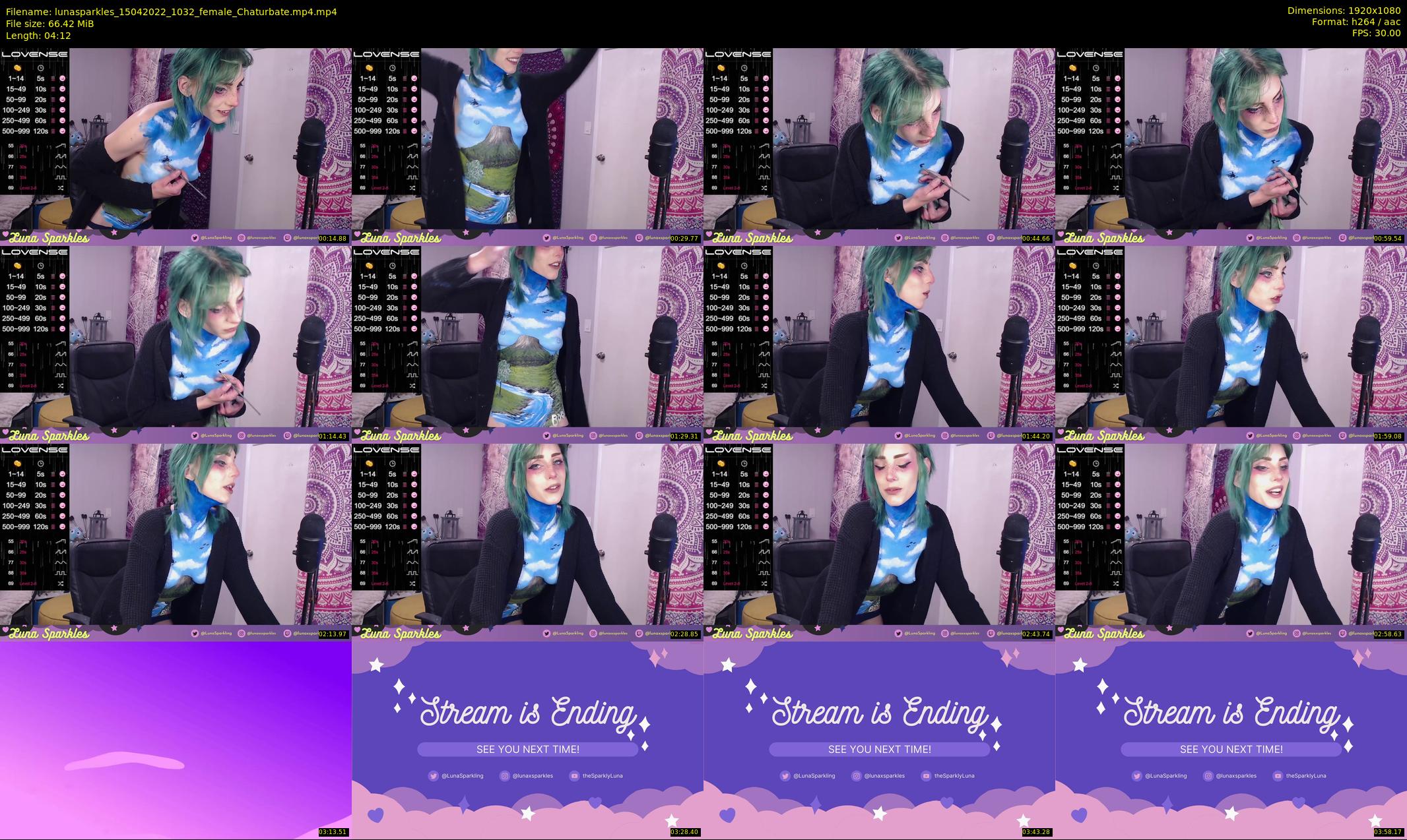lunasparkles — 5 minute Chaturbate female cam show recording, 1080p, Apr 15, 2022