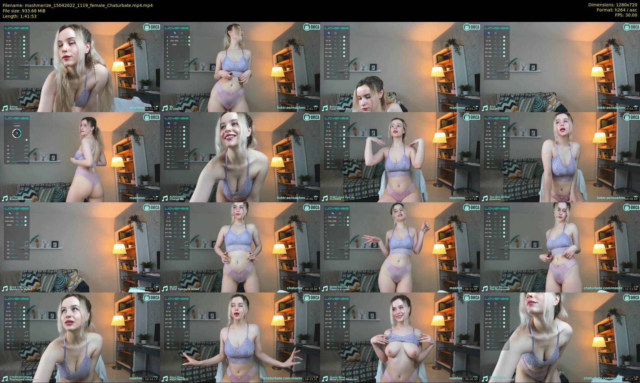 mashmerize — 102 minute Chaturbate female cam show recording, 720p, Apr 15, 2022