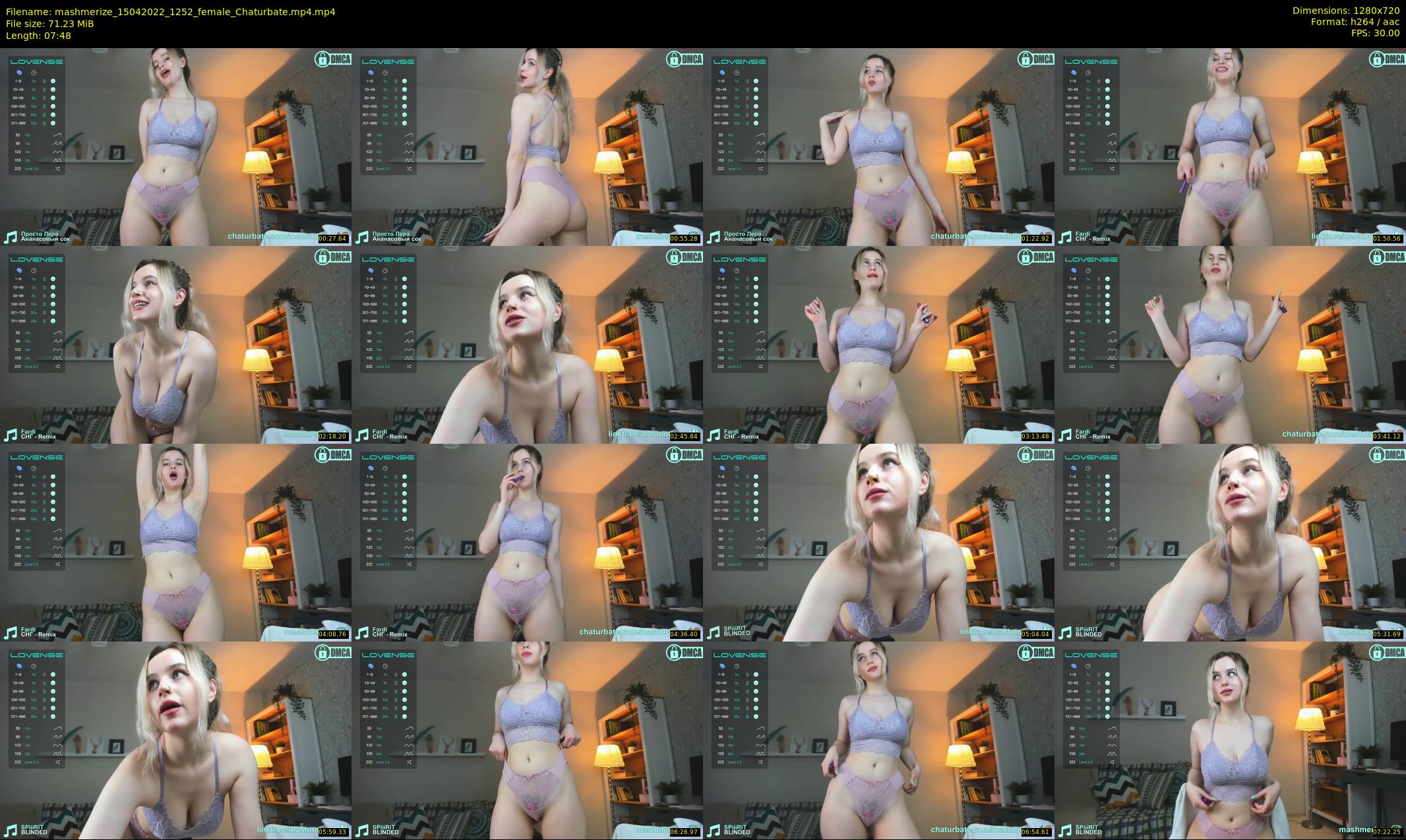mashmerize — 8 minute Chaturbate female cam show recording, 720p, Apr 15, 2022