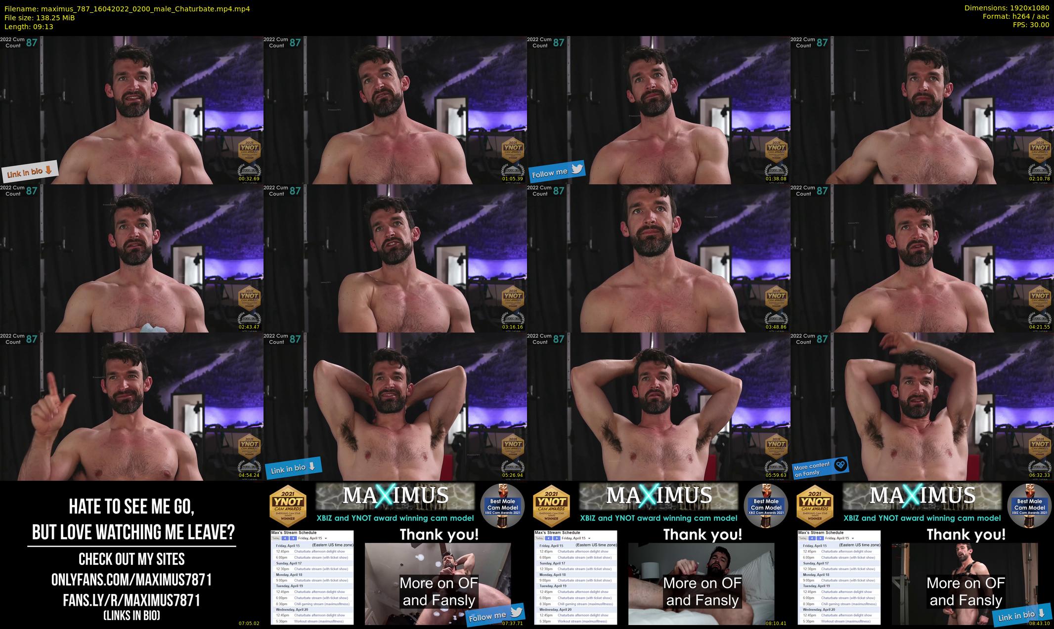 maximus_787 — 10 minute Chaturbate male cam show recording, 1080p, Apr 16, 2022