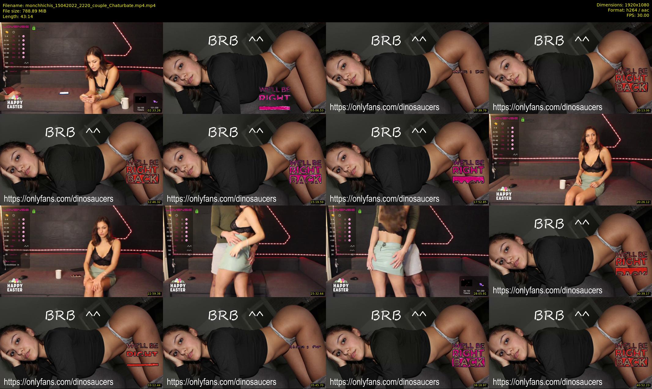 monchhichis — 44 minute Chaturbate couple cam show recording, 1080p, Apr 15, 2022