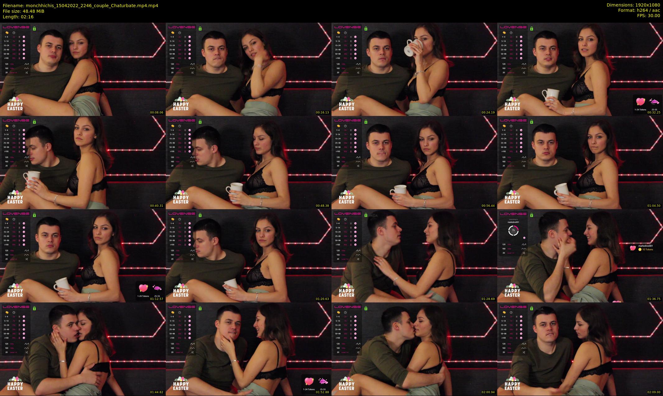monchhichis — 3 minute Chaturbate couple cam show recording, 1080p, Apr 15, 2022