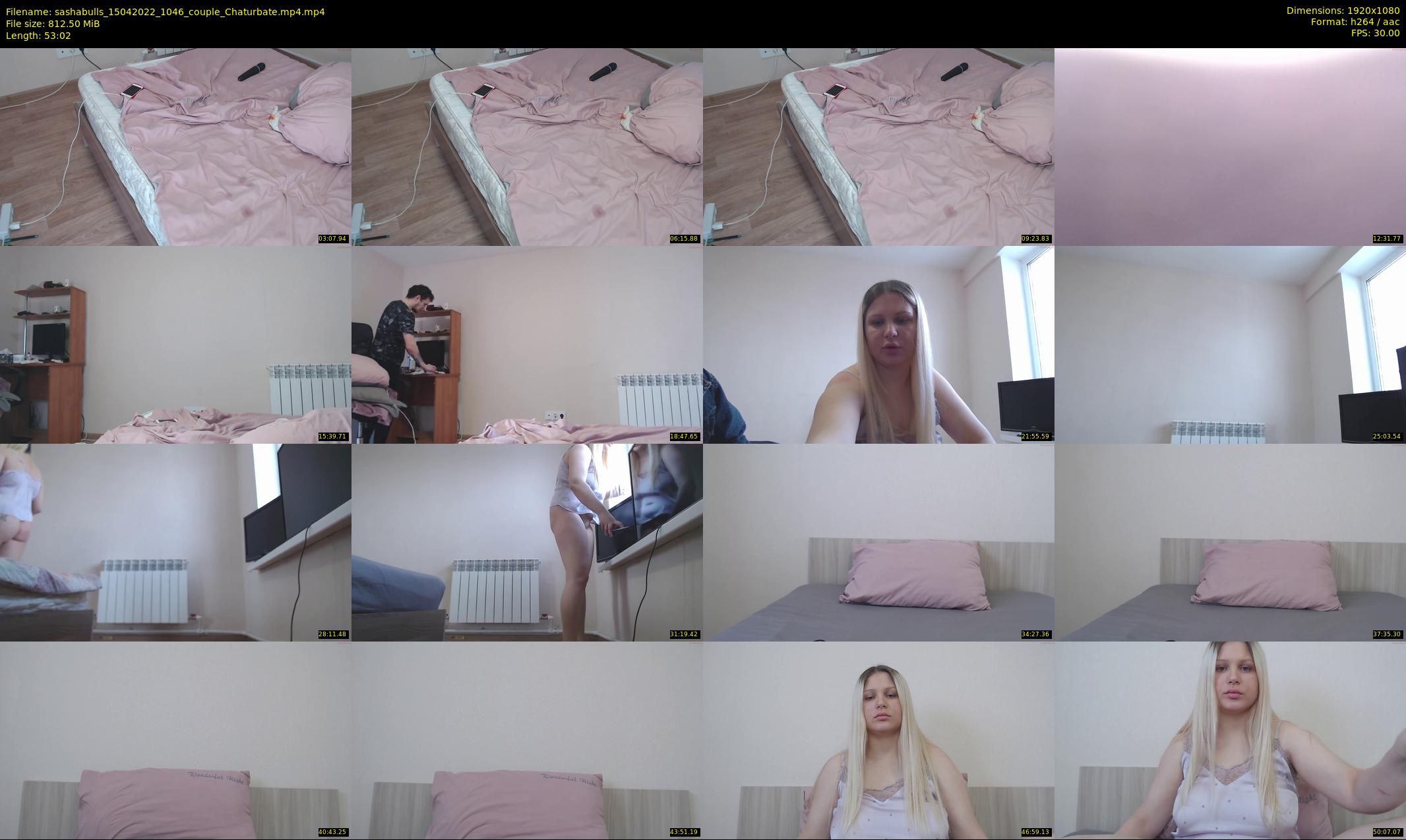 sashabulls — 54 minute Chaturbate couple cam show recording, 1080p, Apr 15, 2022