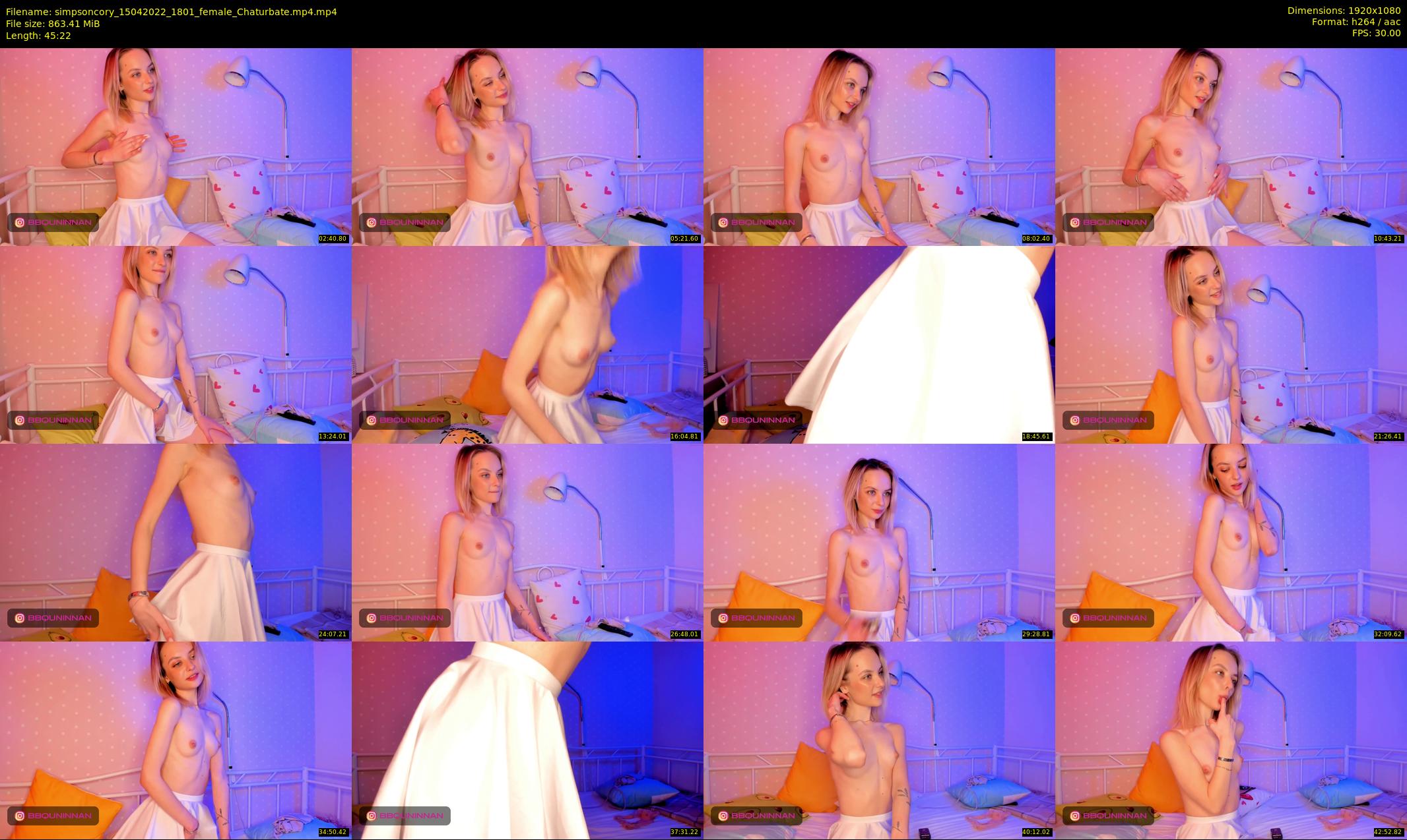 simpsoncory — 46 minute Chaturbate female cam show recording, 1080p, Apr 15, 2022