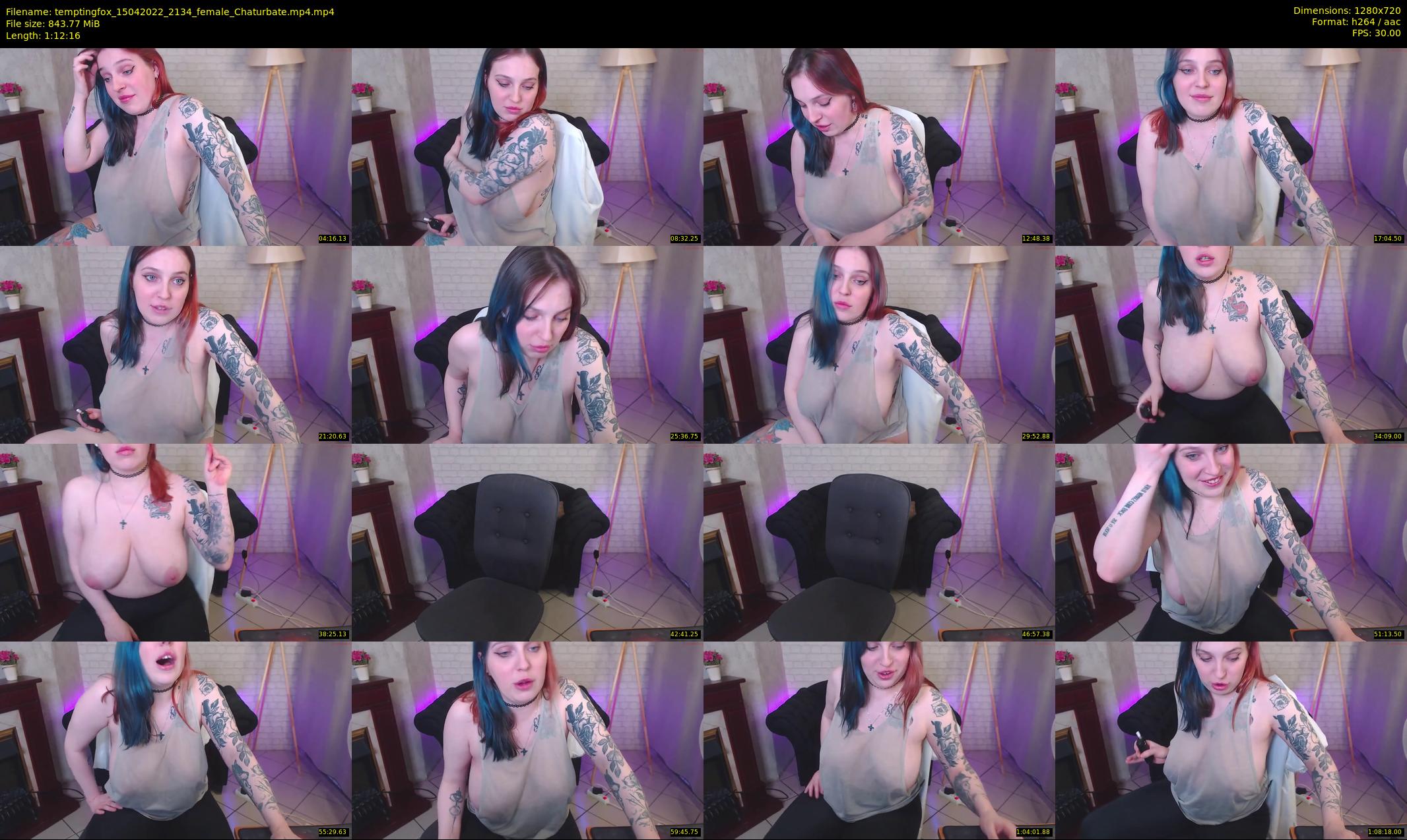 temptingfox — 73 minute Chaturbate female cam show recording, 720p, Apr 15, 2022