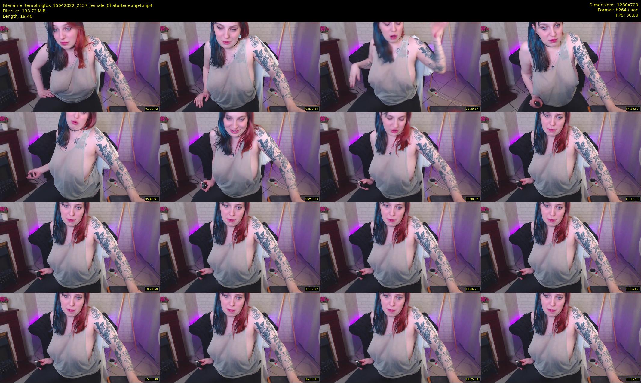 temptingfox — 20 minute Chaturbate female cam show recording, 720p, Apr 15, 2022