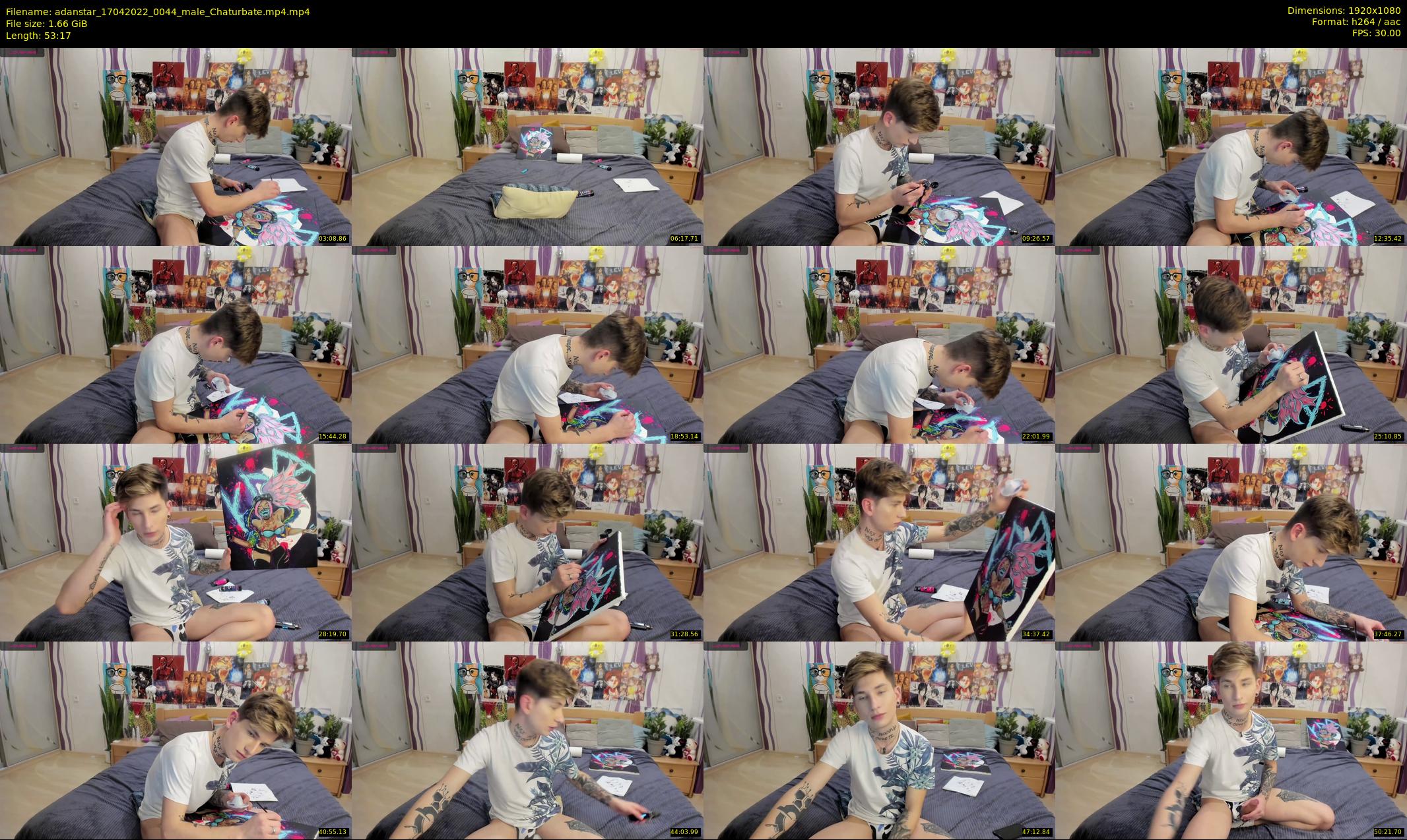adanstar — 54 minute Chaturbate male cam show recording, 1080p, Apr 17, 2022