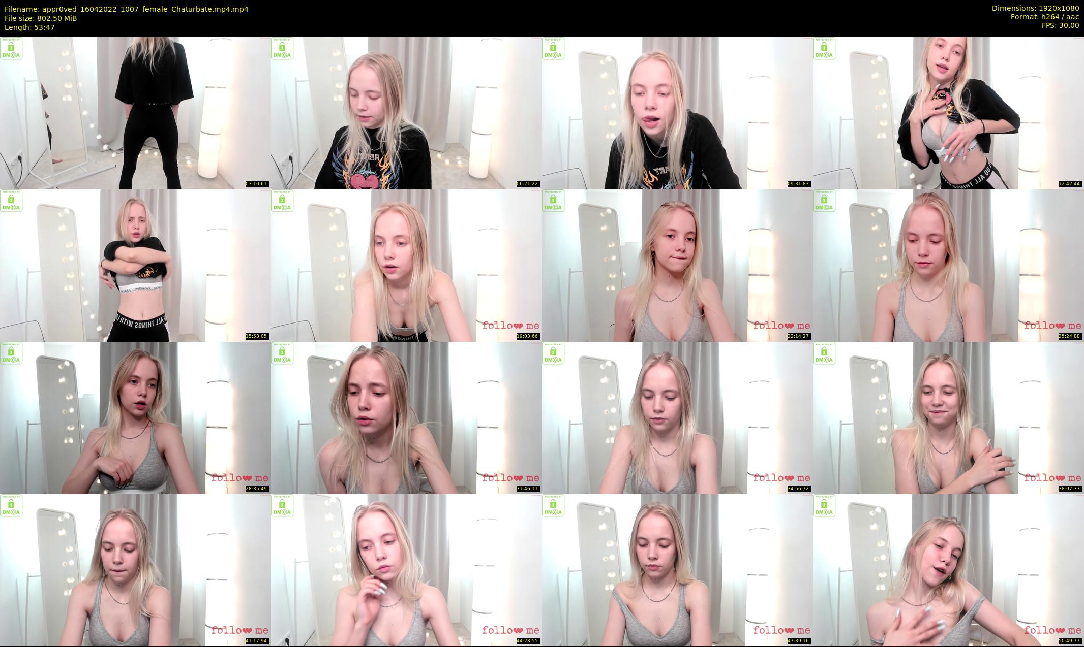 appr0ved — 54 minute Chaturbate female cam show recording, 1080p, Apr 16, 2022
