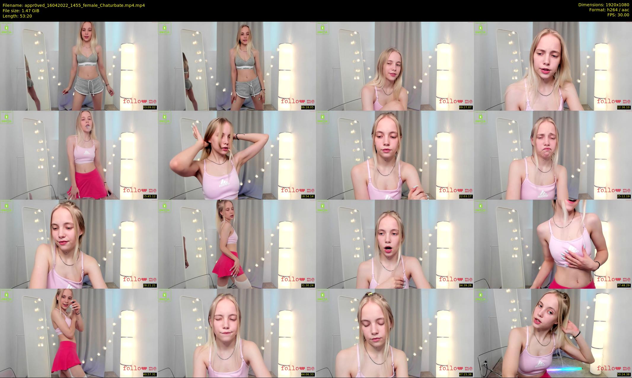 appr0ved — 54 minute Chaturbate female cam show recording, 1080p, Apr 16, 2022