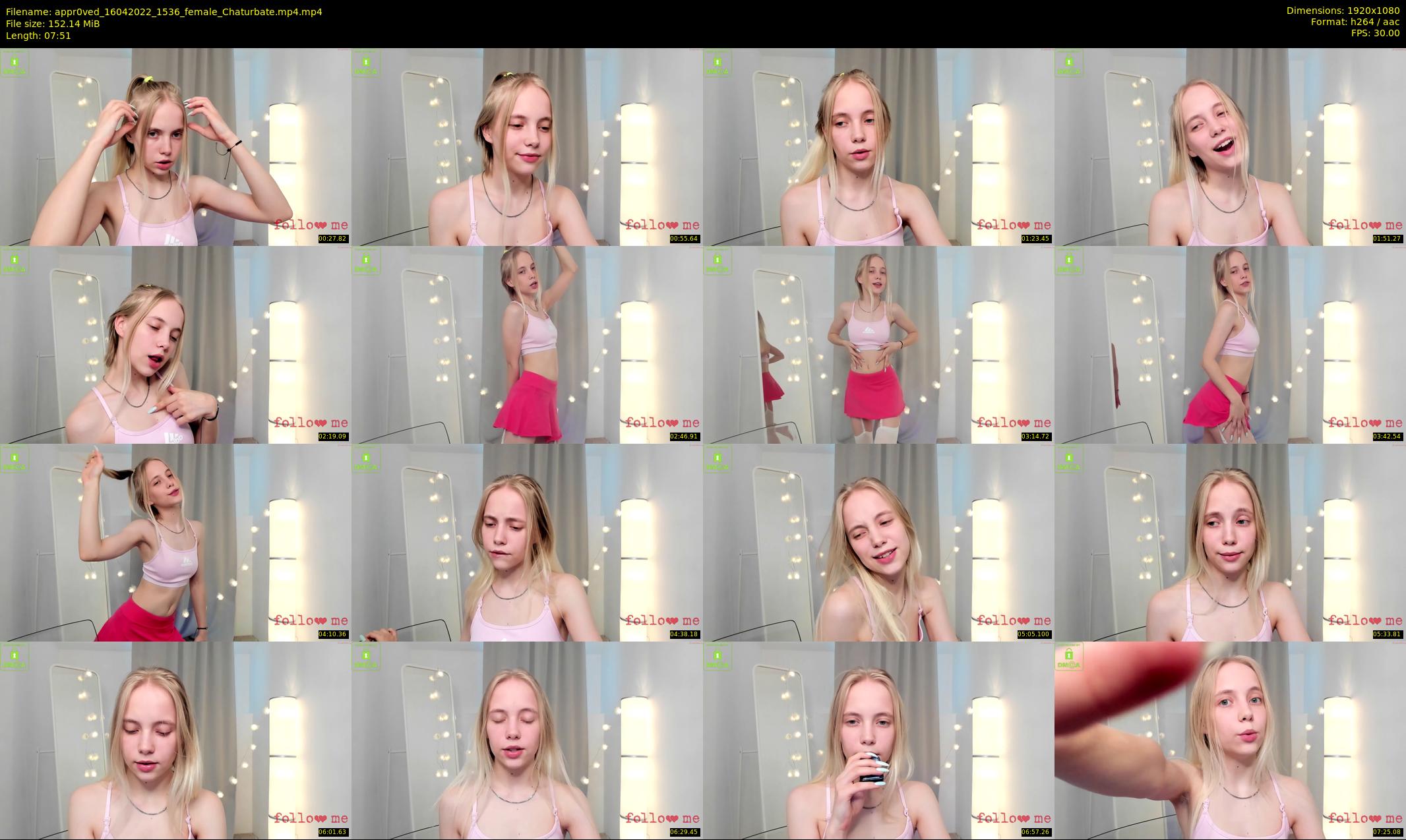 appr0ved — 8 minute Chaturbate female cam show recording, 1080p, Apr 16, 2022