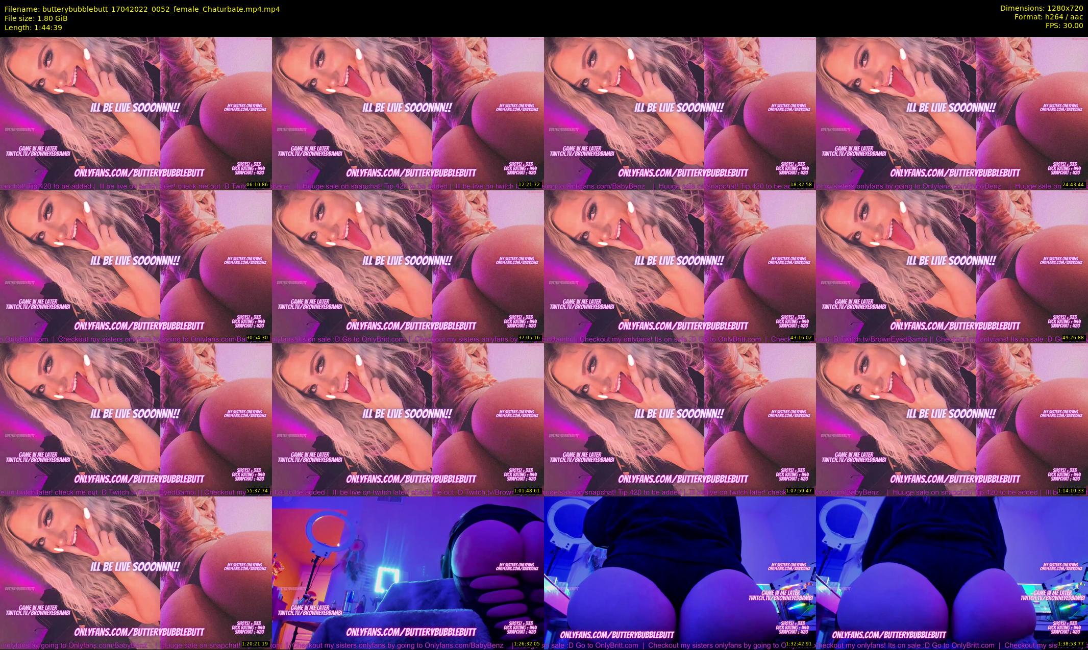 butterybubblebutt — 105 minute Chaturbate couple cam show recording, 720p, Apr 17, 2022