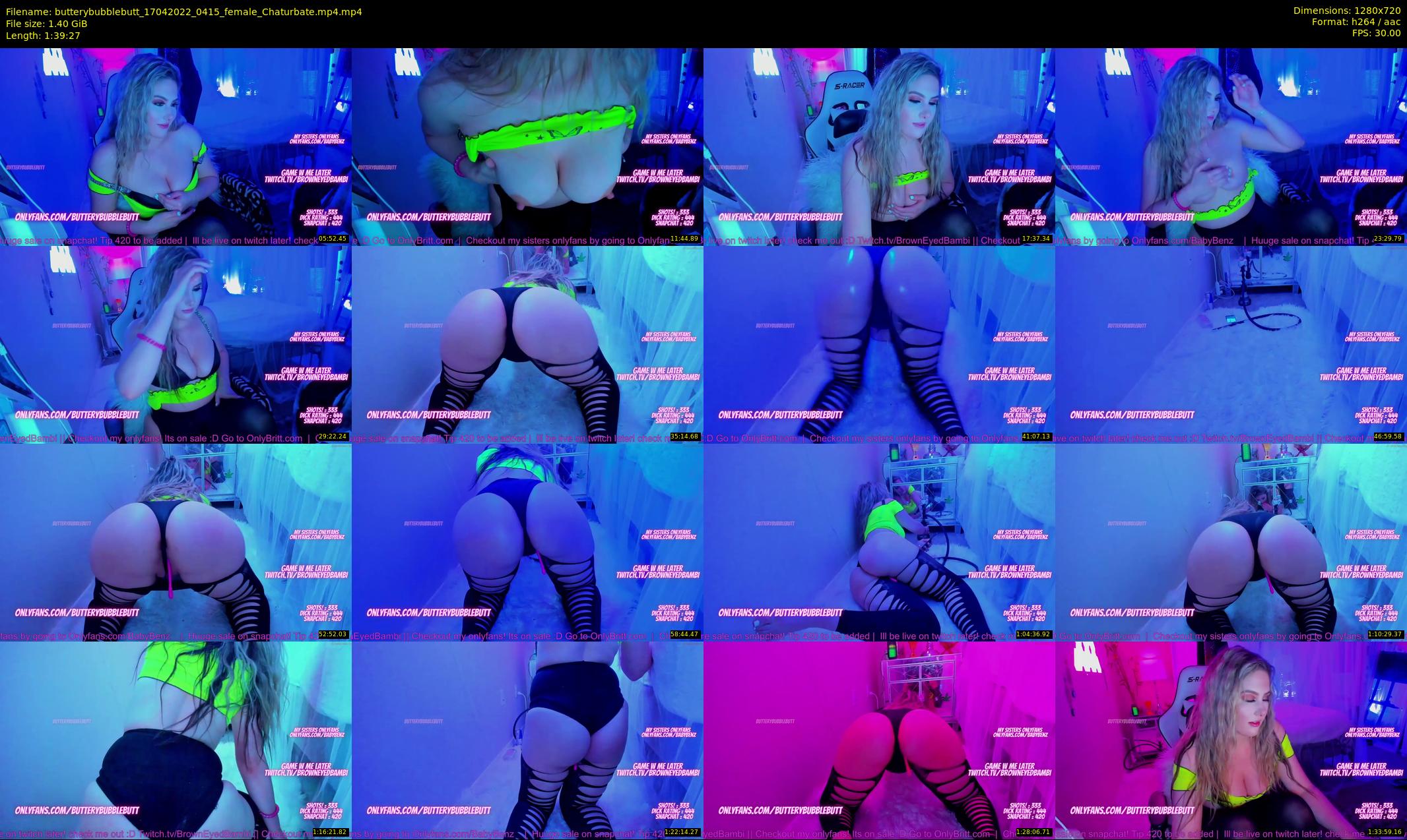 butterybubblebutt — 100 minute Chaturbate couple cam show recording, 720p, Apr 17, 2022