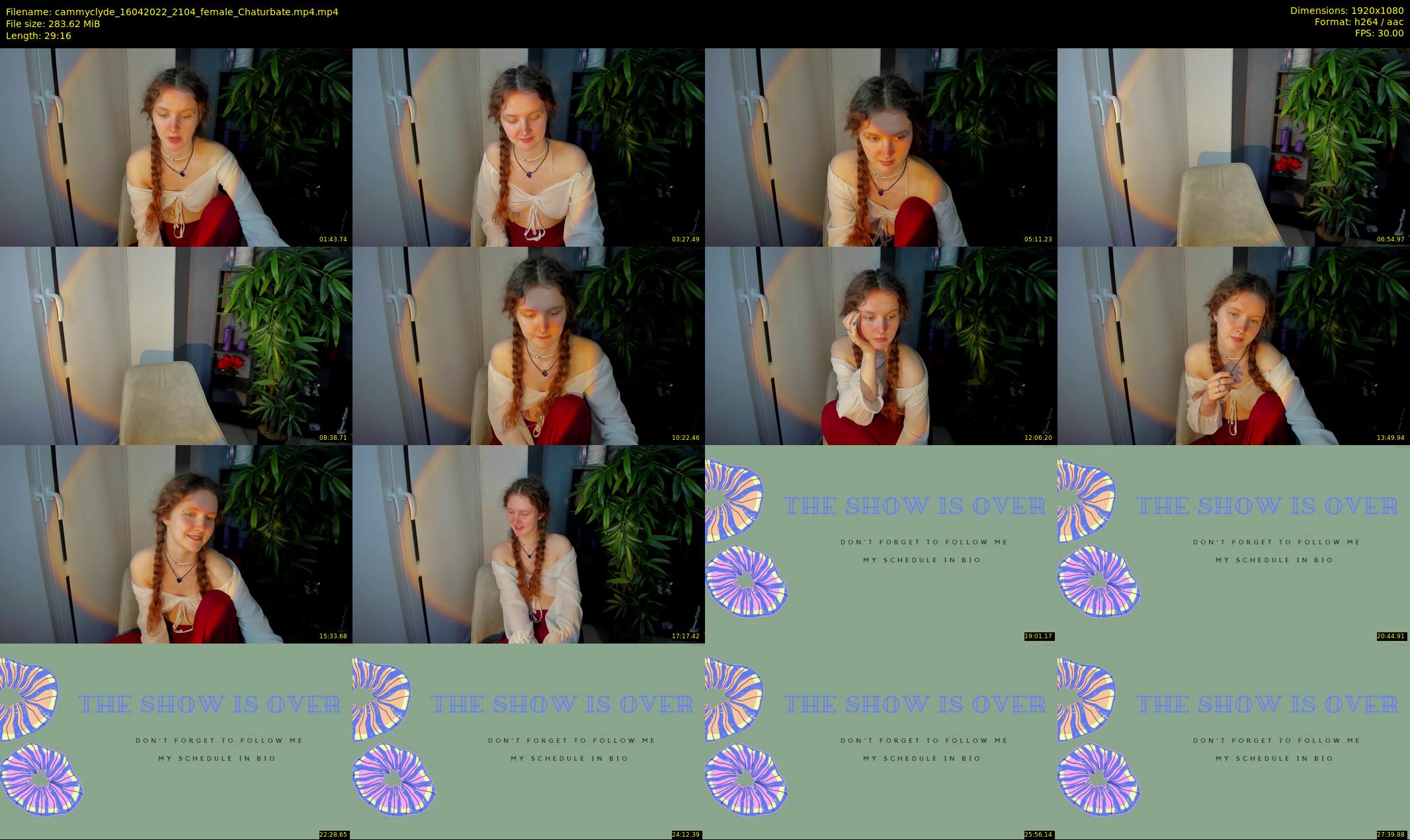 cammyclyde — 30 minute Chaturbate female cam show recording, 1080p, Apr 16, 2022
