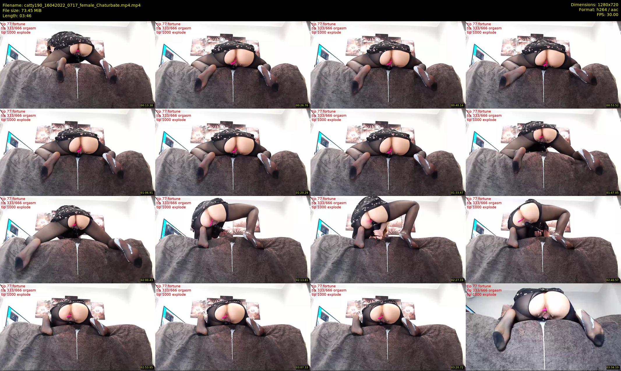 catty190 — 4 minute Chaturbate female cam show recording, 720p, Apr 16, 2022