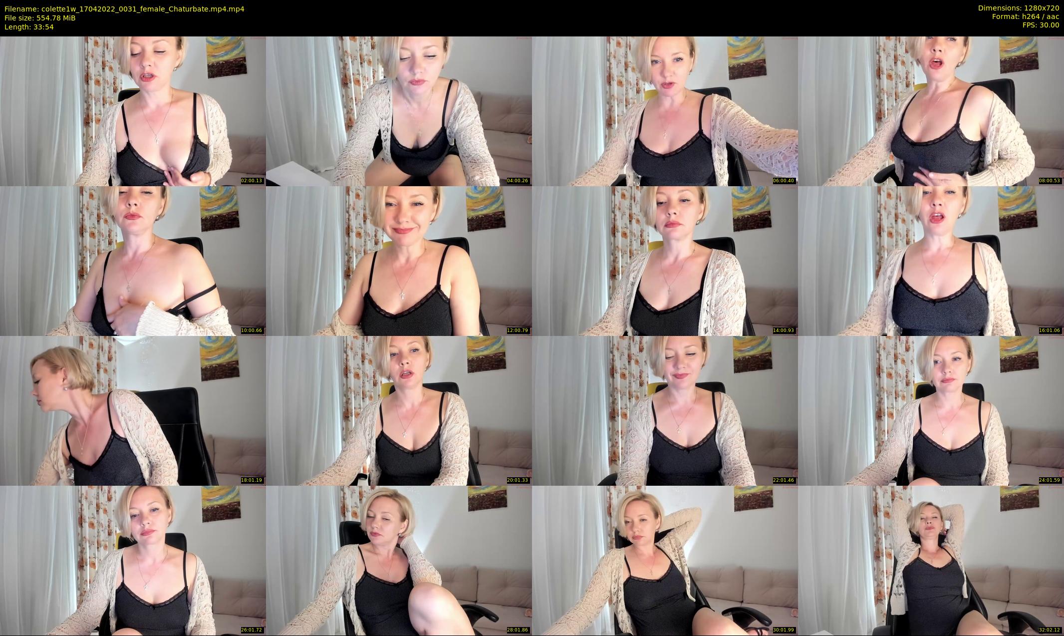 colette1w — 34 minute Chaturbate female cam show recording, 720p, Apr 17, 2022