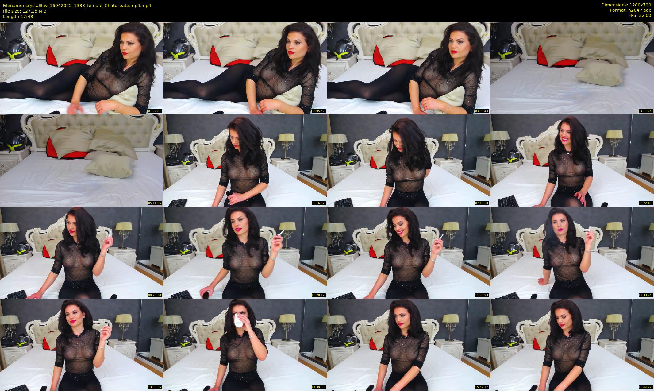 crystallluv — 18 minute Chaturbate female cam show recording, 720p, Apr 16, 2022