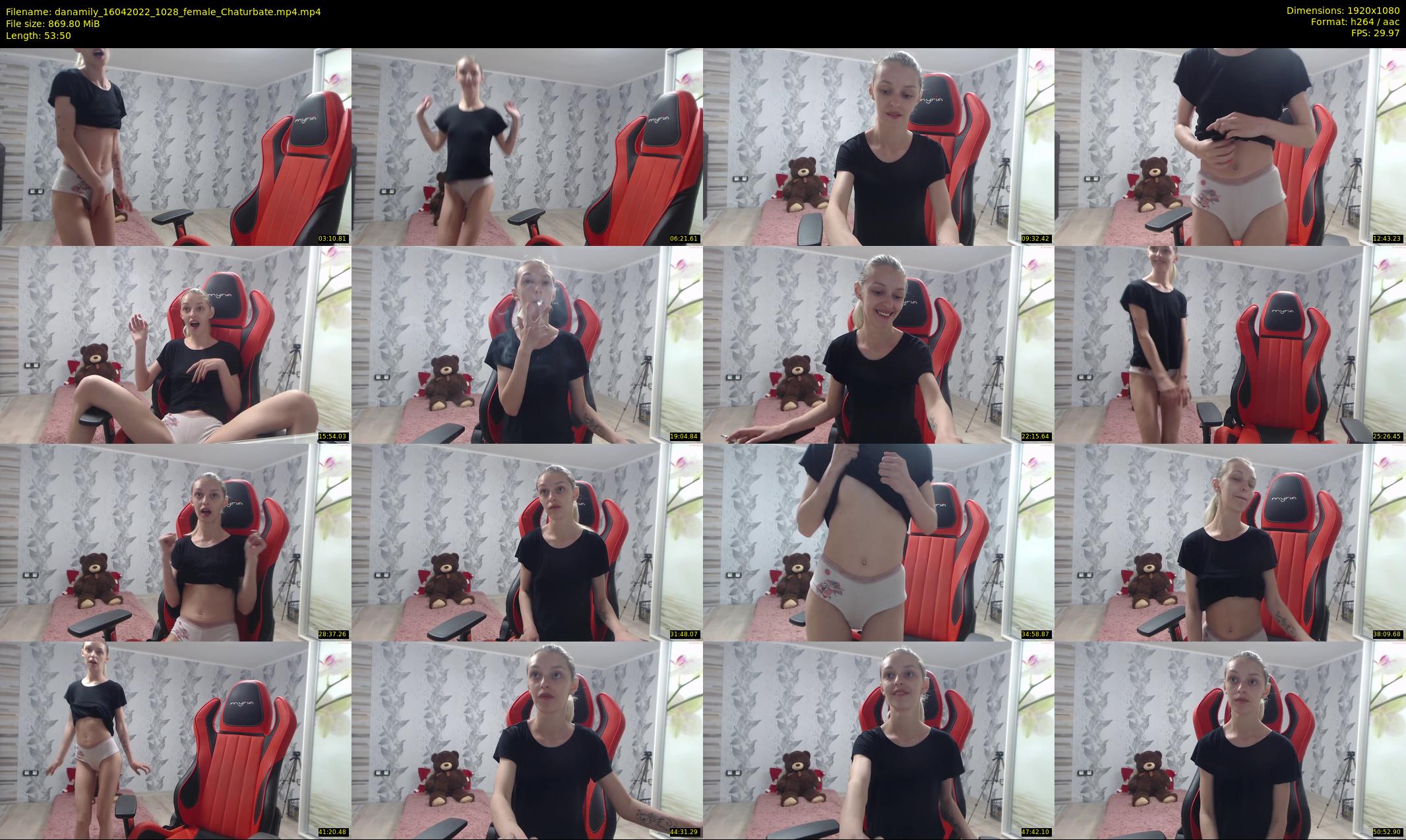 danamily — 54 minute Chaturbate female cam show recording, 1080p, Apr 16, 2022