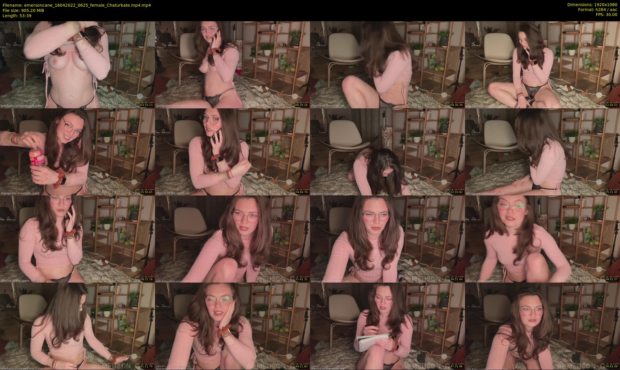 emersoncane — 54 minute Chaturbate female cam show recording, 1080p, Apr 16, 2022