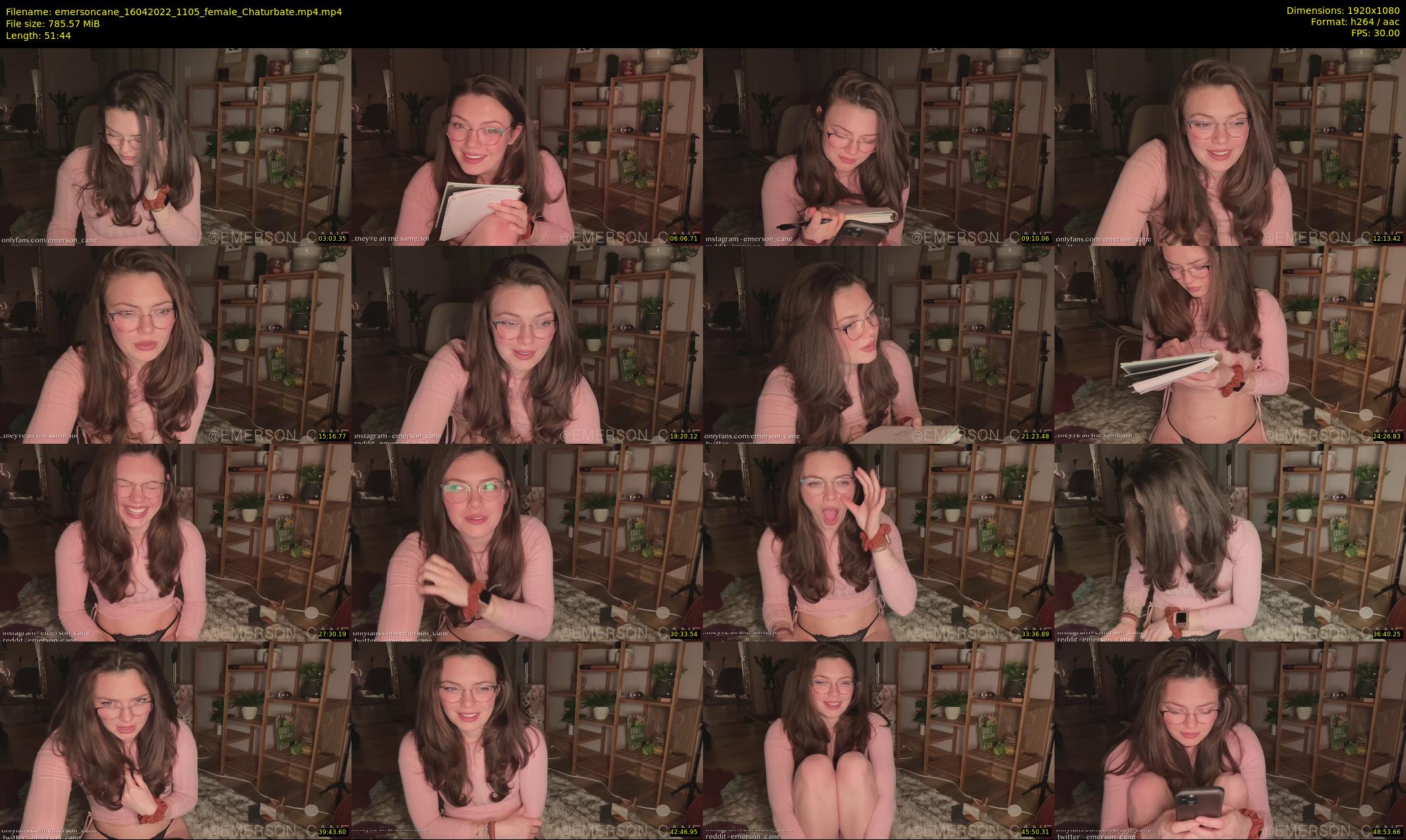 emersoncane — 52 minute Chaturbate female cam show recording, 1080p, Apr 16, 2022