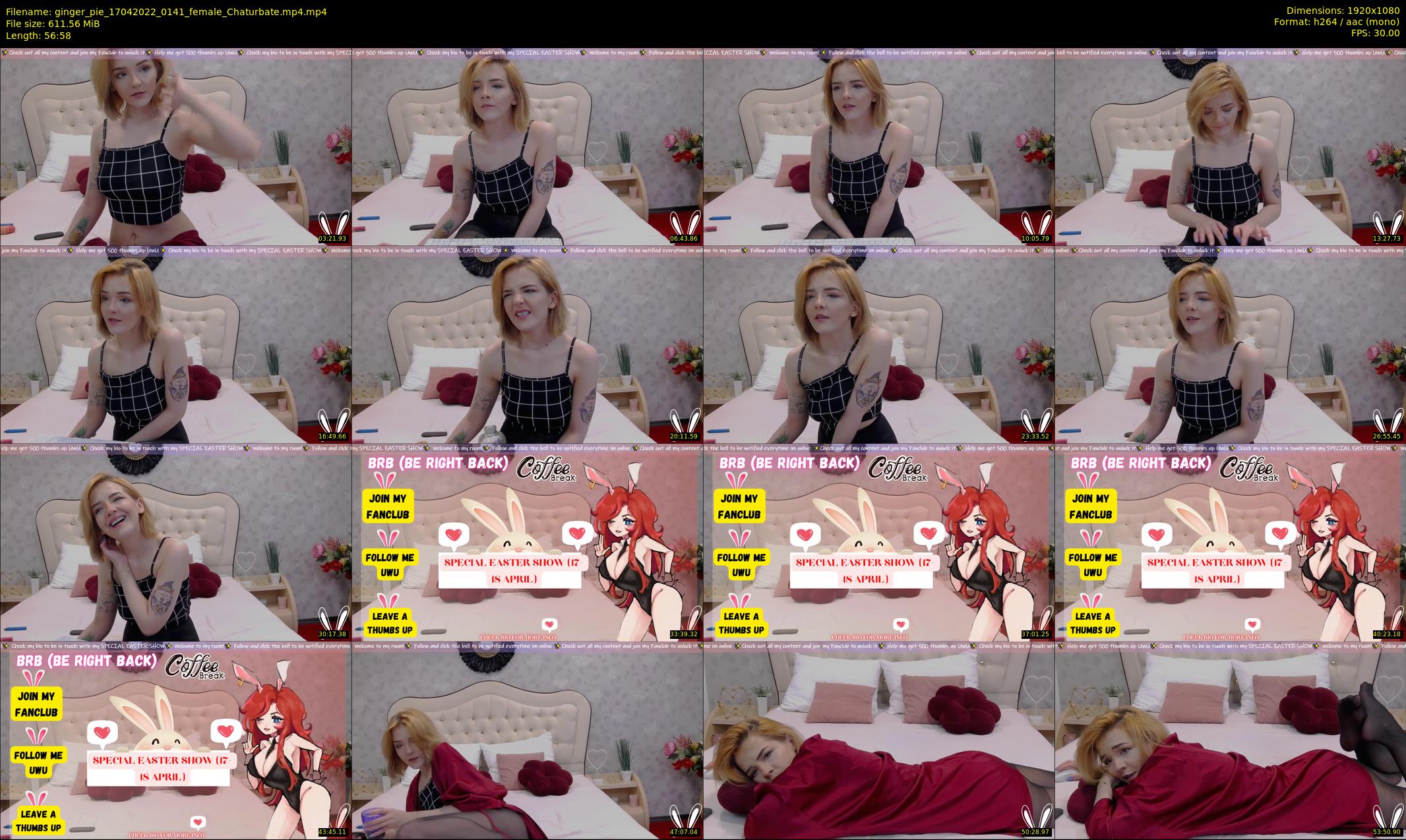 ginger_pie — 57 minute Chaturbate female cam show recording, 1080p, Apr 17, 2022