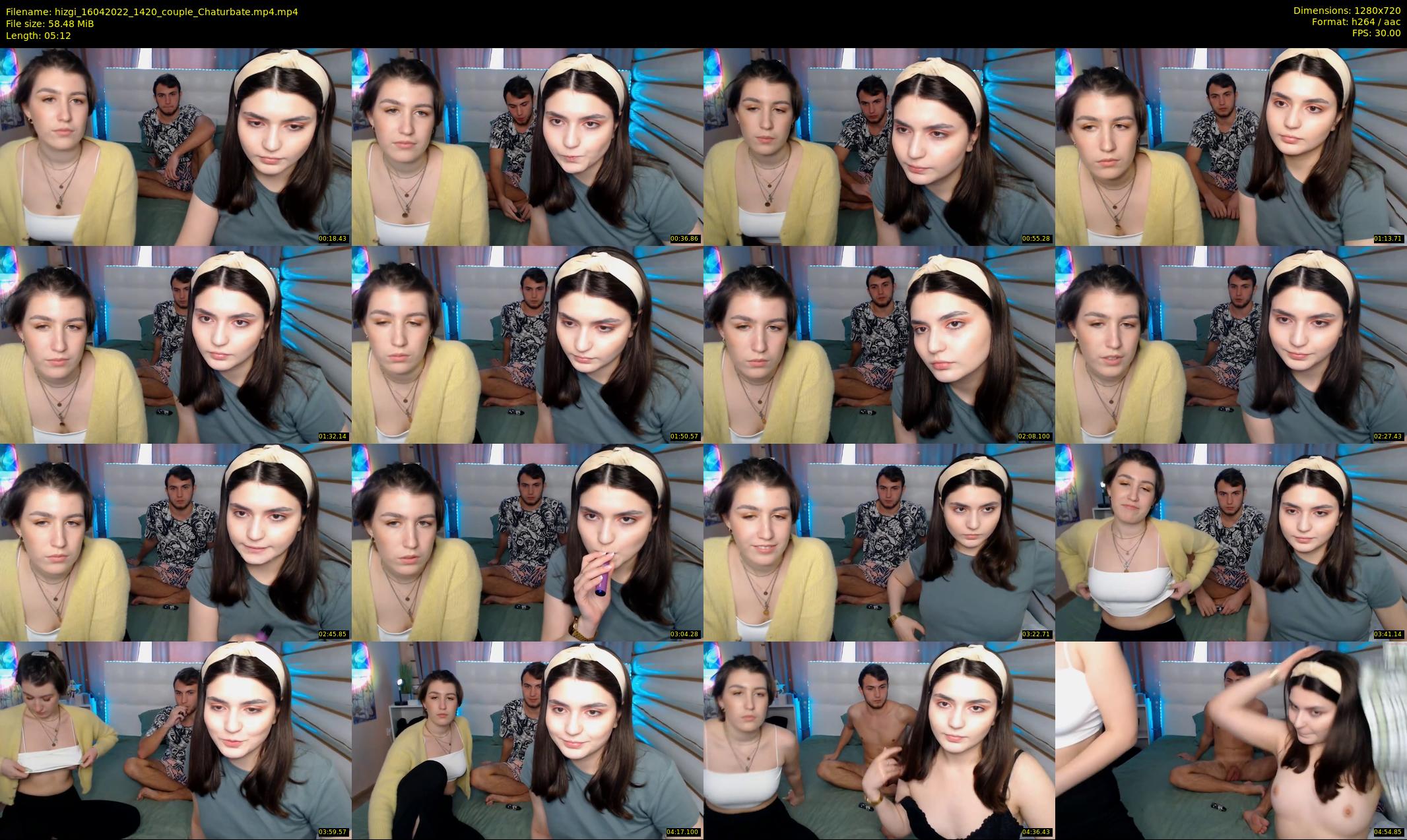 hizgi — 6 minute Chaturbate couple cam show recording, 720p, Apr 16, 2022