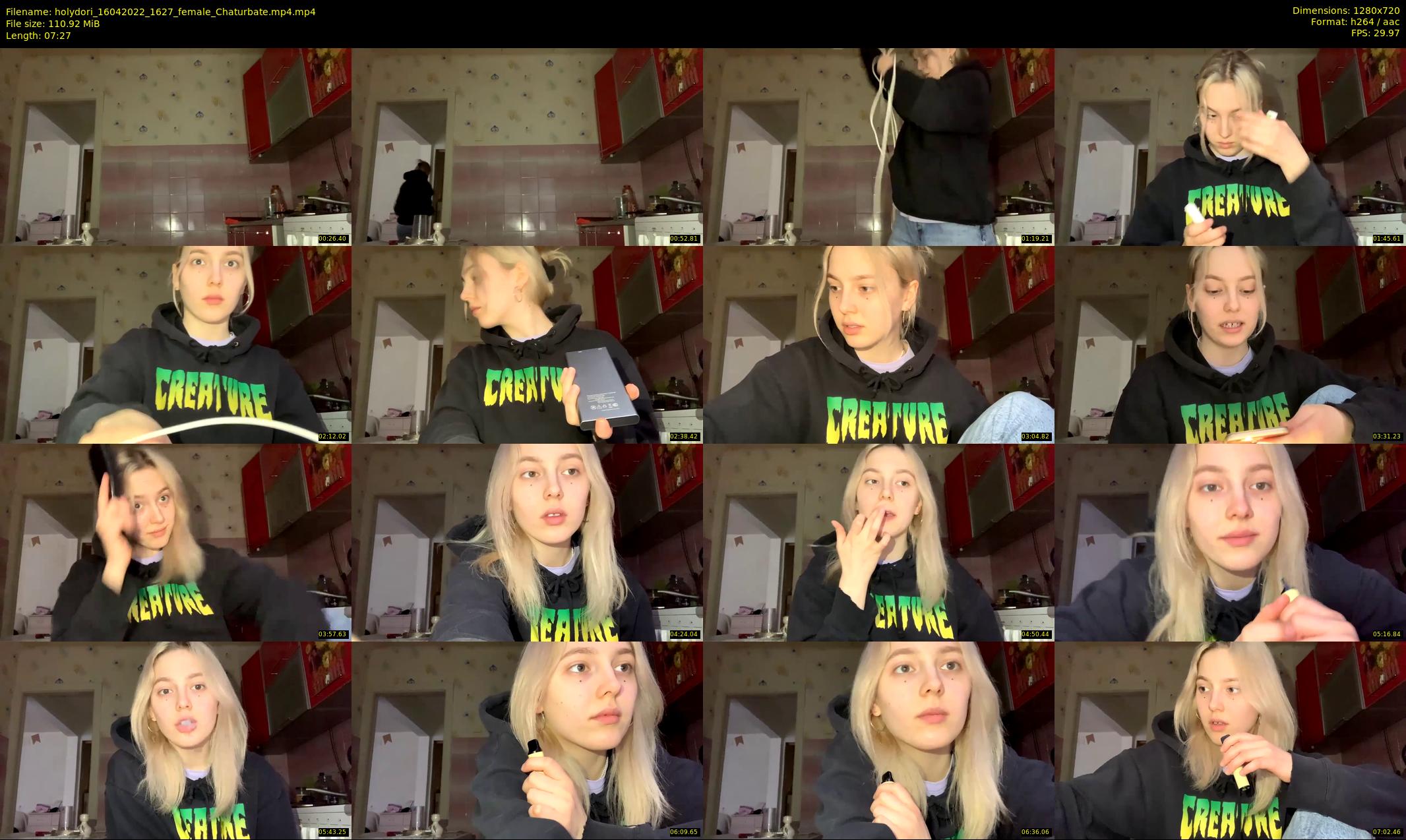 holydori — 8 minute Chaturbate female cam show recording, 720p, Apr 16, 2022