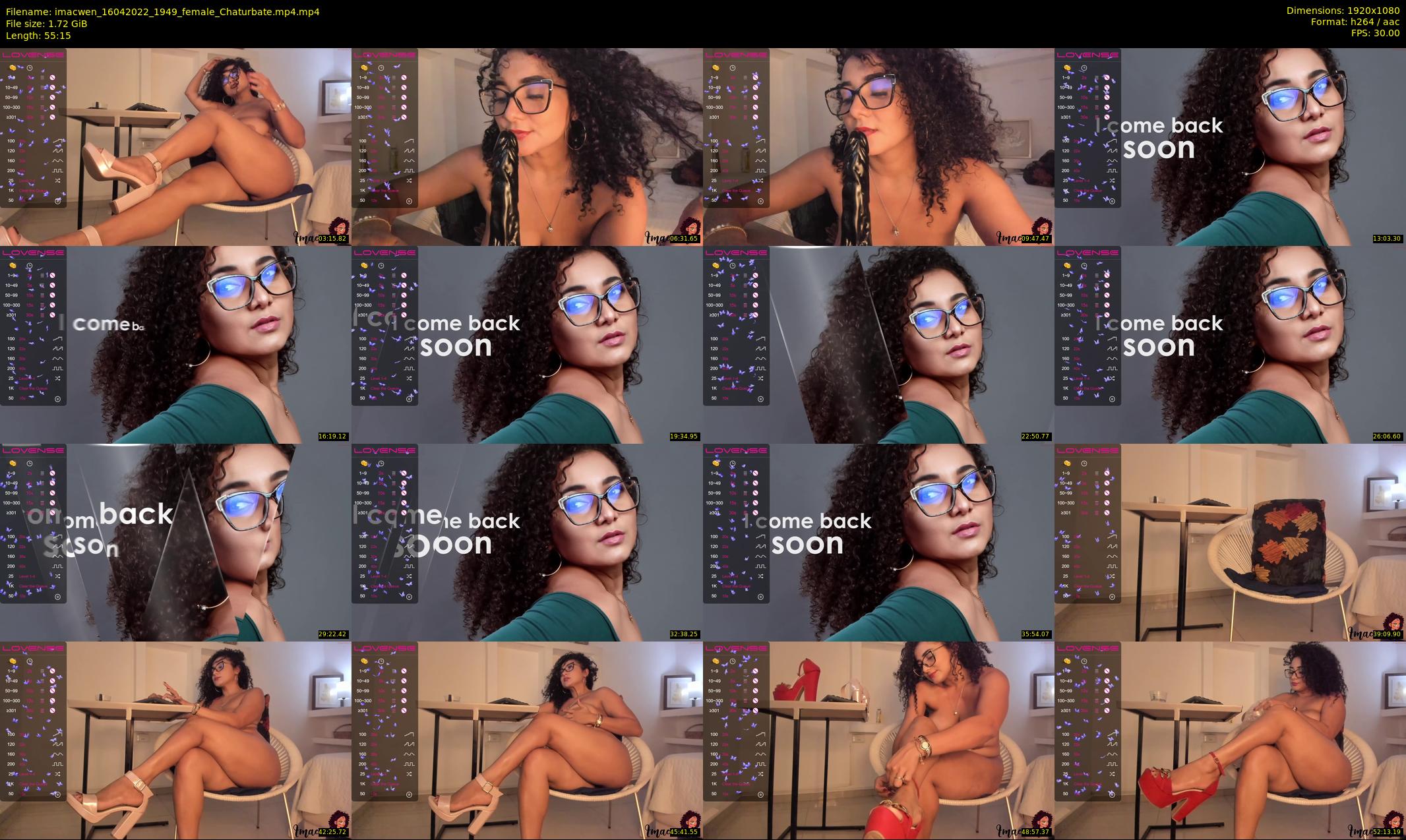 imacwen — 56 minute Chaturbate female cam show recording, 1080p, Apr 16, 2022