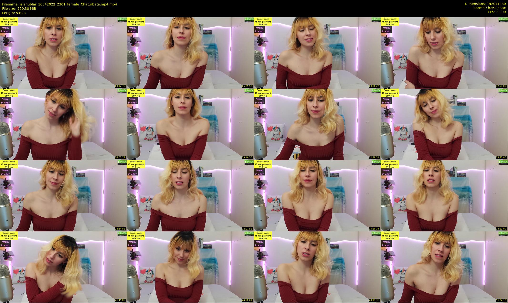 islanublar — 55 minute Chaturbate female cam show recording, 1080p, Apr 16, 2022
