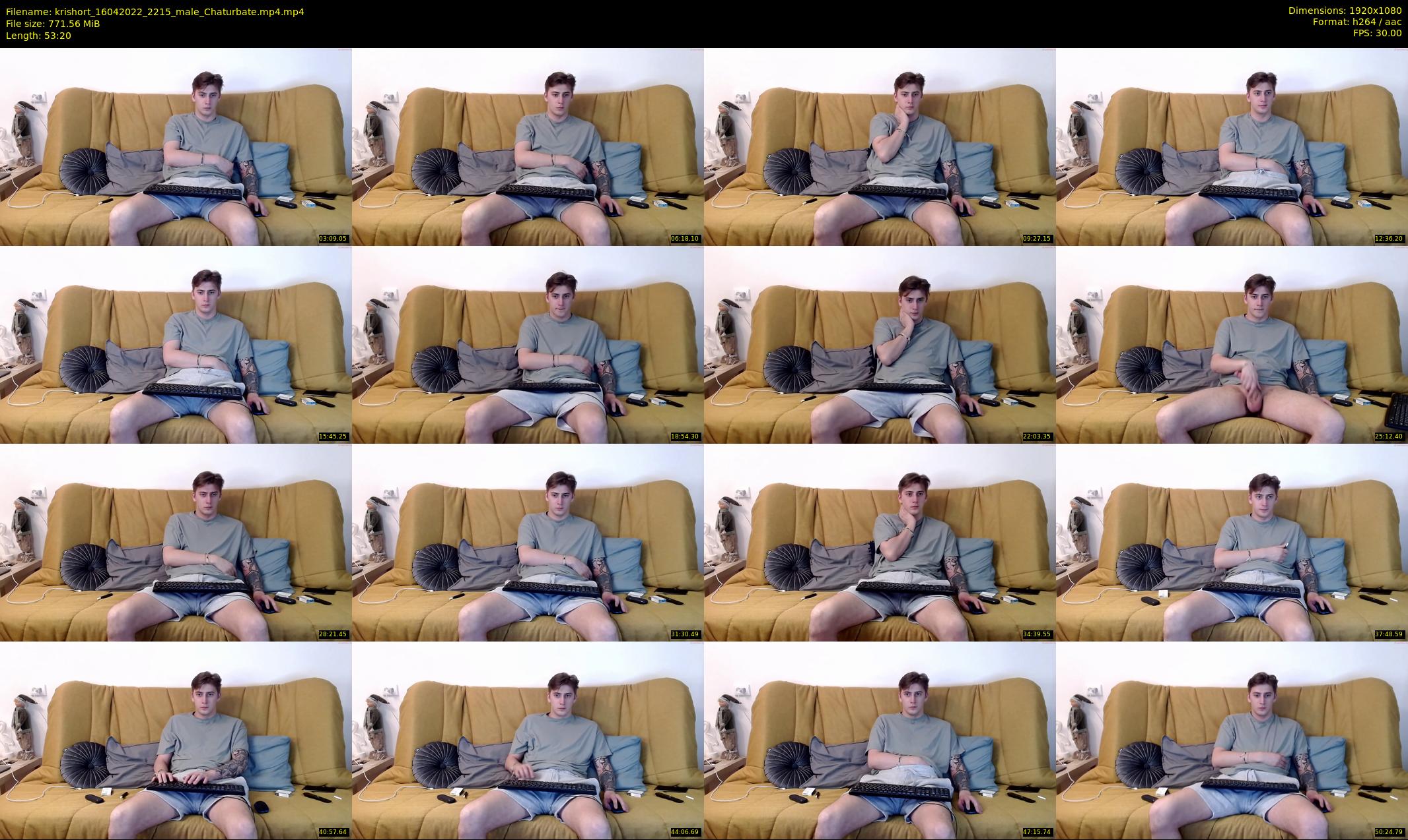krishort — 54 minute Chaturbate male cam show recording, 1080p, Apr 16, 2022