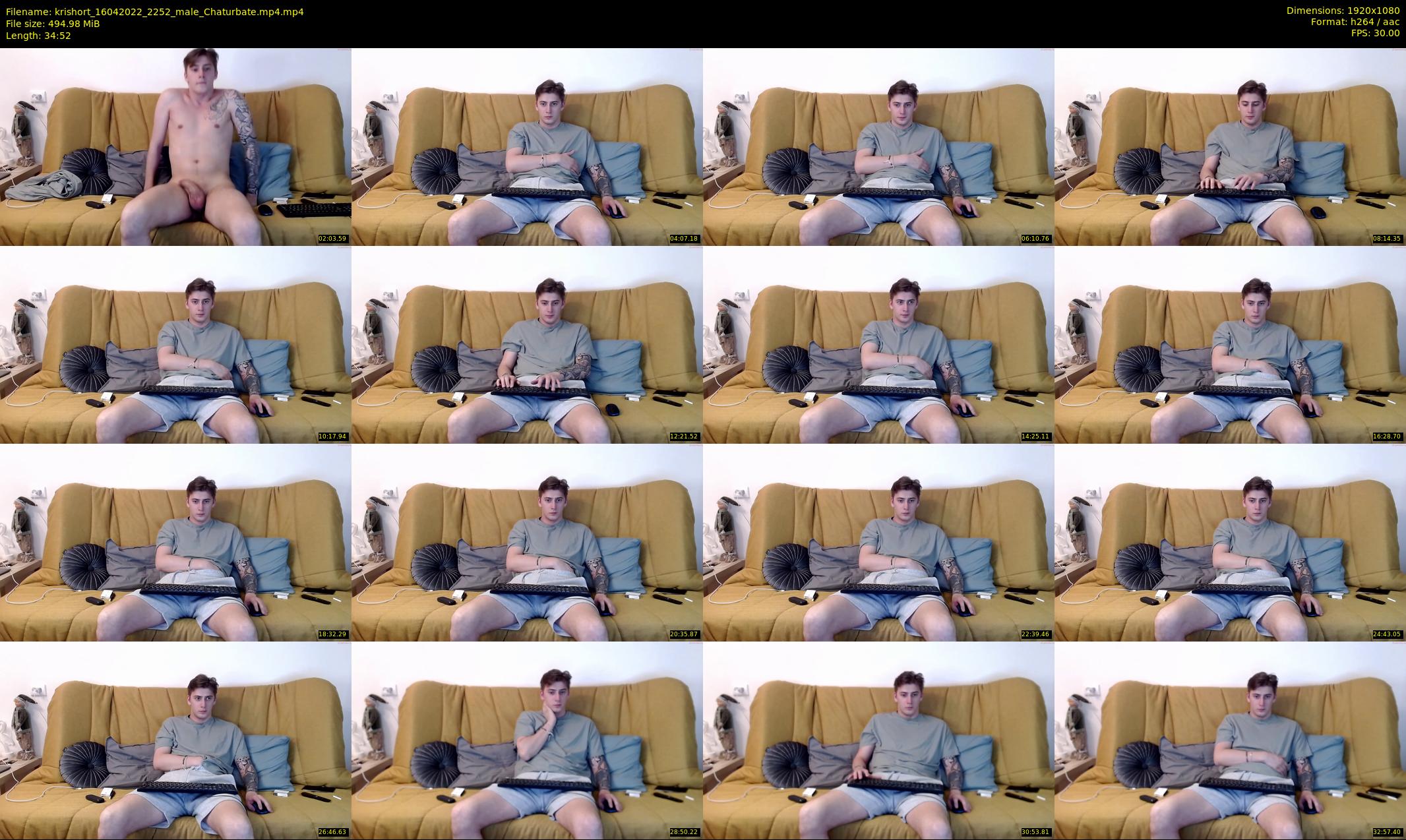 krishort — 35 minute Chaturbate male cam show recording, 1080p, Apr 16, 2022